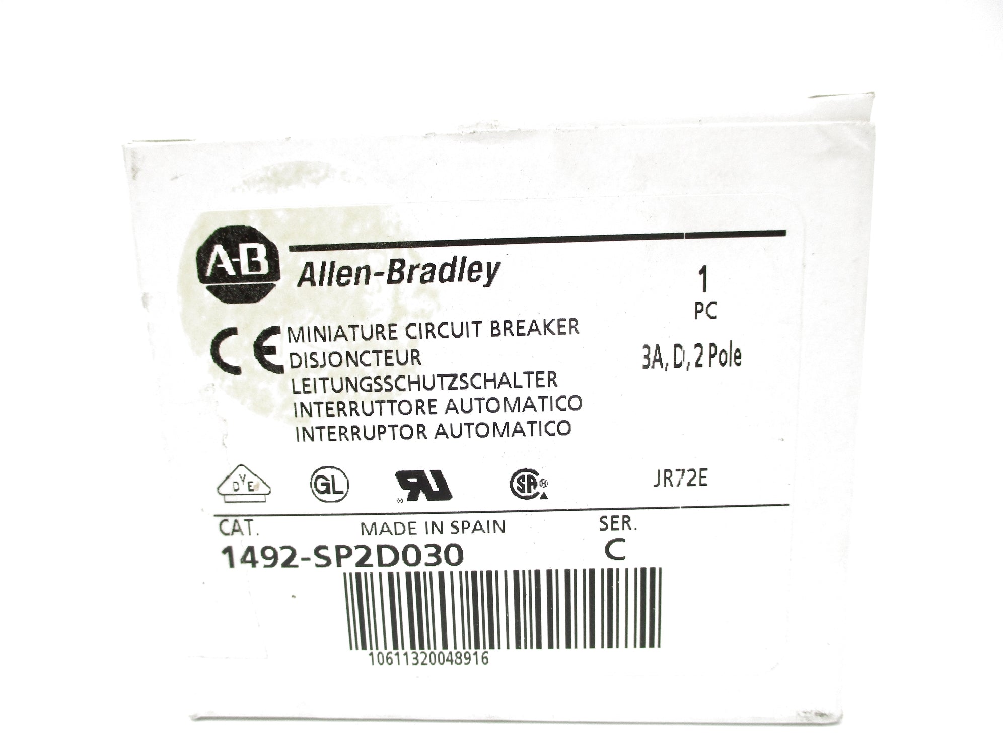 ALLEN BRADLEY 1492-SP2D030 SER. C 3A 415VAC (WH) NSMP