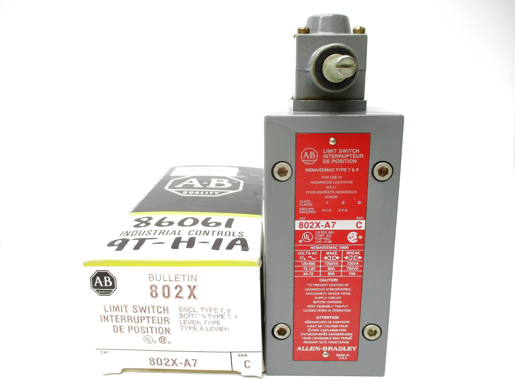 INDUSTRIAL SPARE PART 802X-A7 SER. C (BK/YL) NSMP