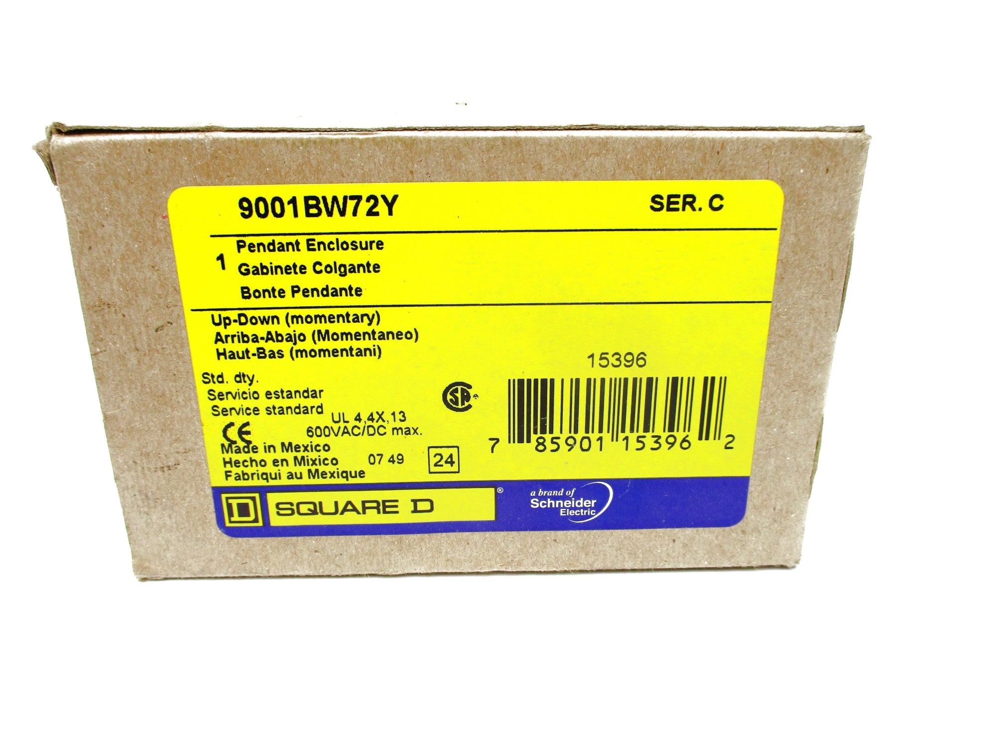 SQUARE D 9001BW72Y SER. C 600VAC/DC NSMP