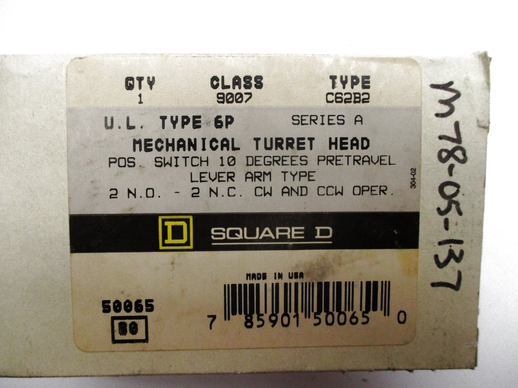 SQUARE D 9007C62B2 SER. A NSMP