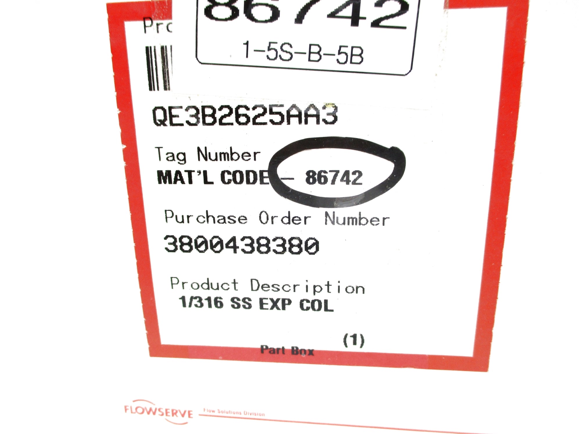 FLOWSERVE QE3B2625AA3 NSMP
