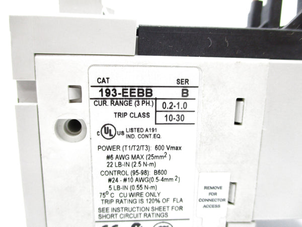 ALLEN BRADLEY 193-EEBB SER. B 600V 1.0A NSNP