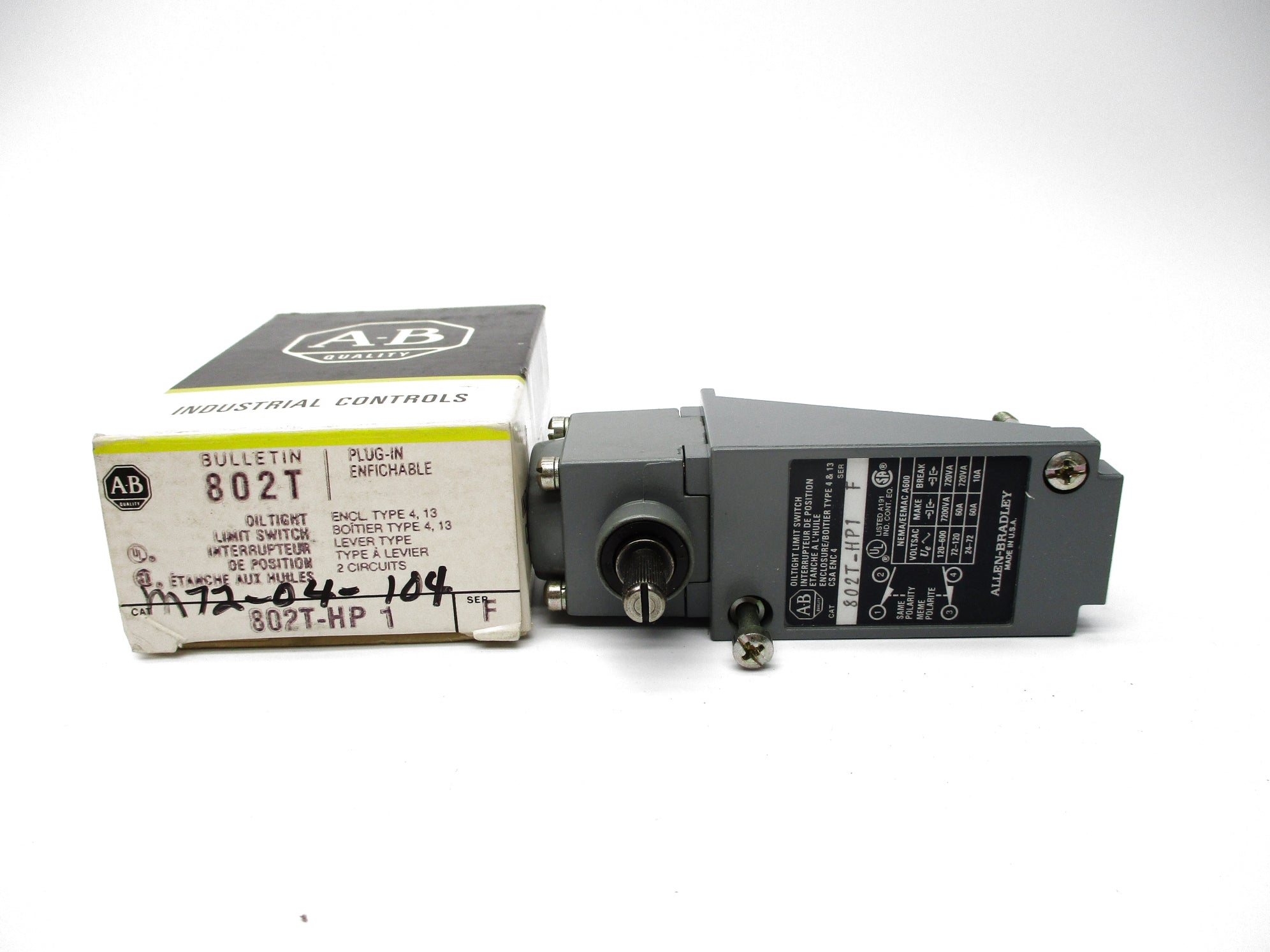 INDUSTRIAL SPARE PART 802T-HP1 SER. F (BK/YL) NSMP