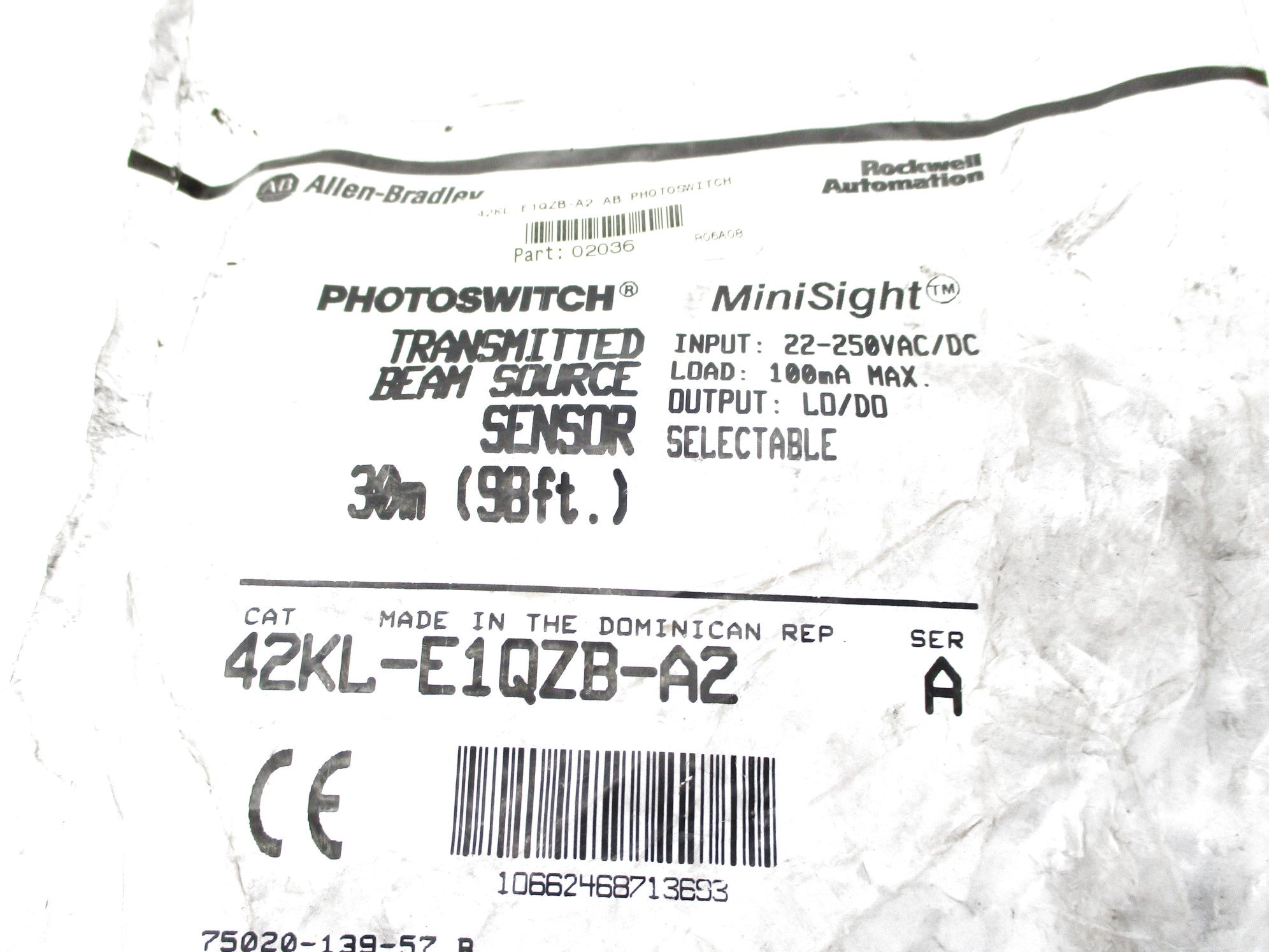 INDUSTRIAL SPARE PART 42KL-E1QZB-A2 SER. A 22-250VAC/DC NSMP