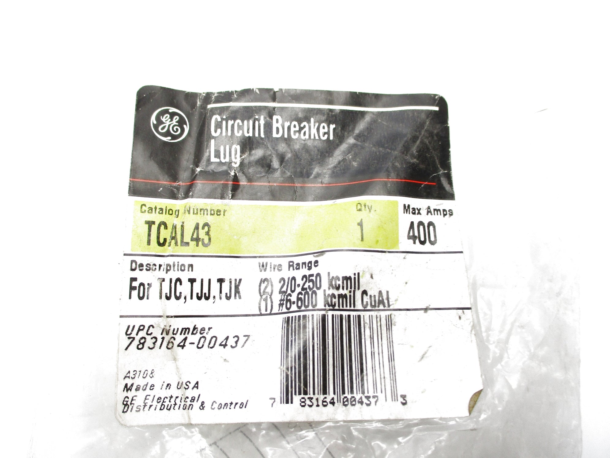 GENERAL ELECTRIC TCAL43 400A NSMP