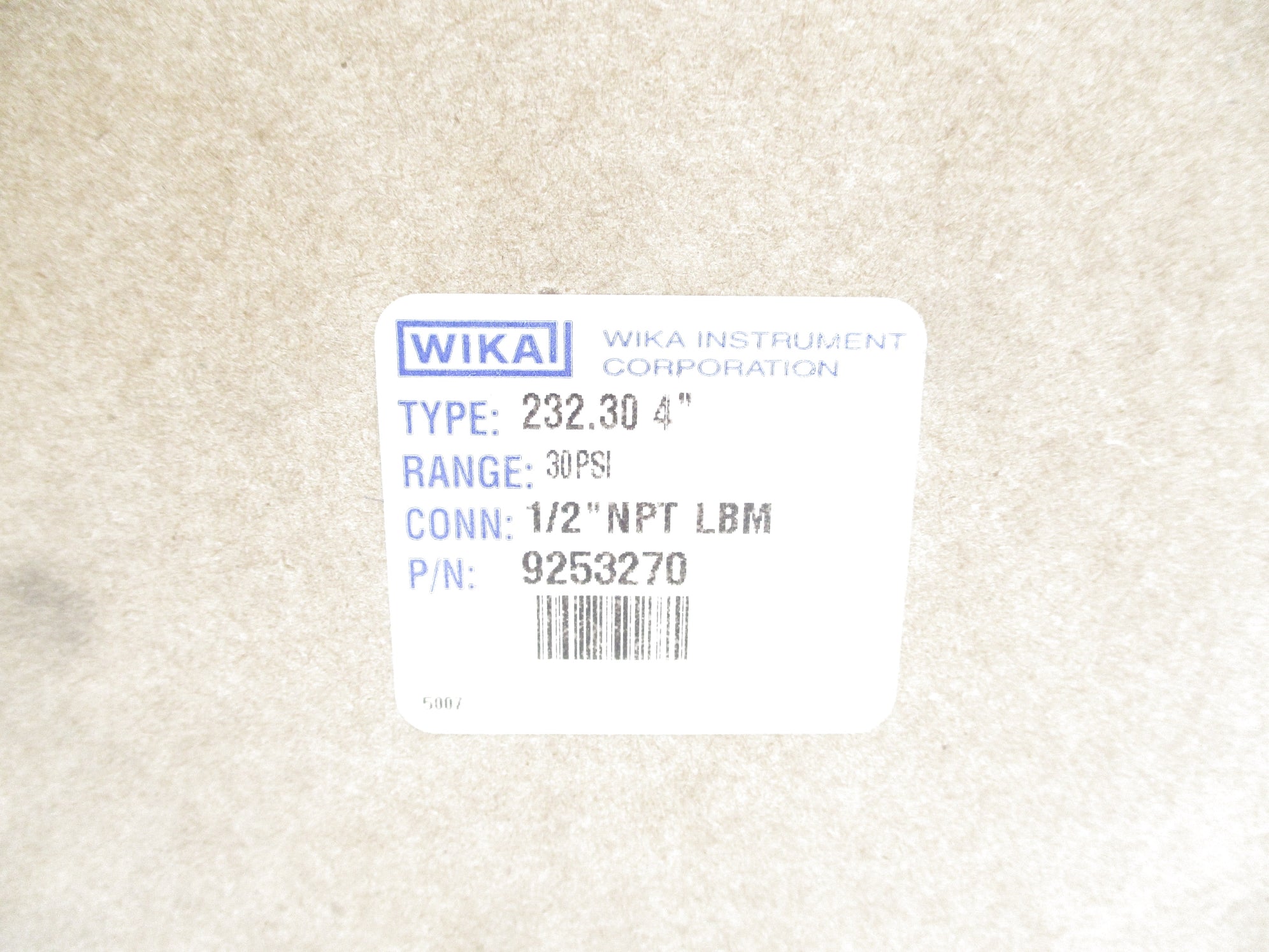 WIKA 9253270 232.30 0-30PSI NSMP