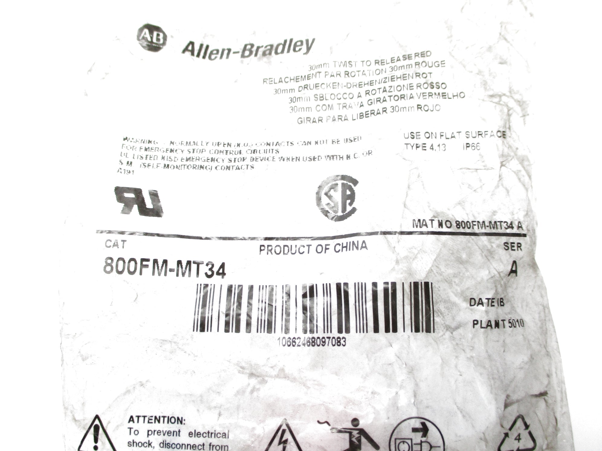 INDUSTRIAL SPARE PART 800FM-MT34 SER. A NSMP