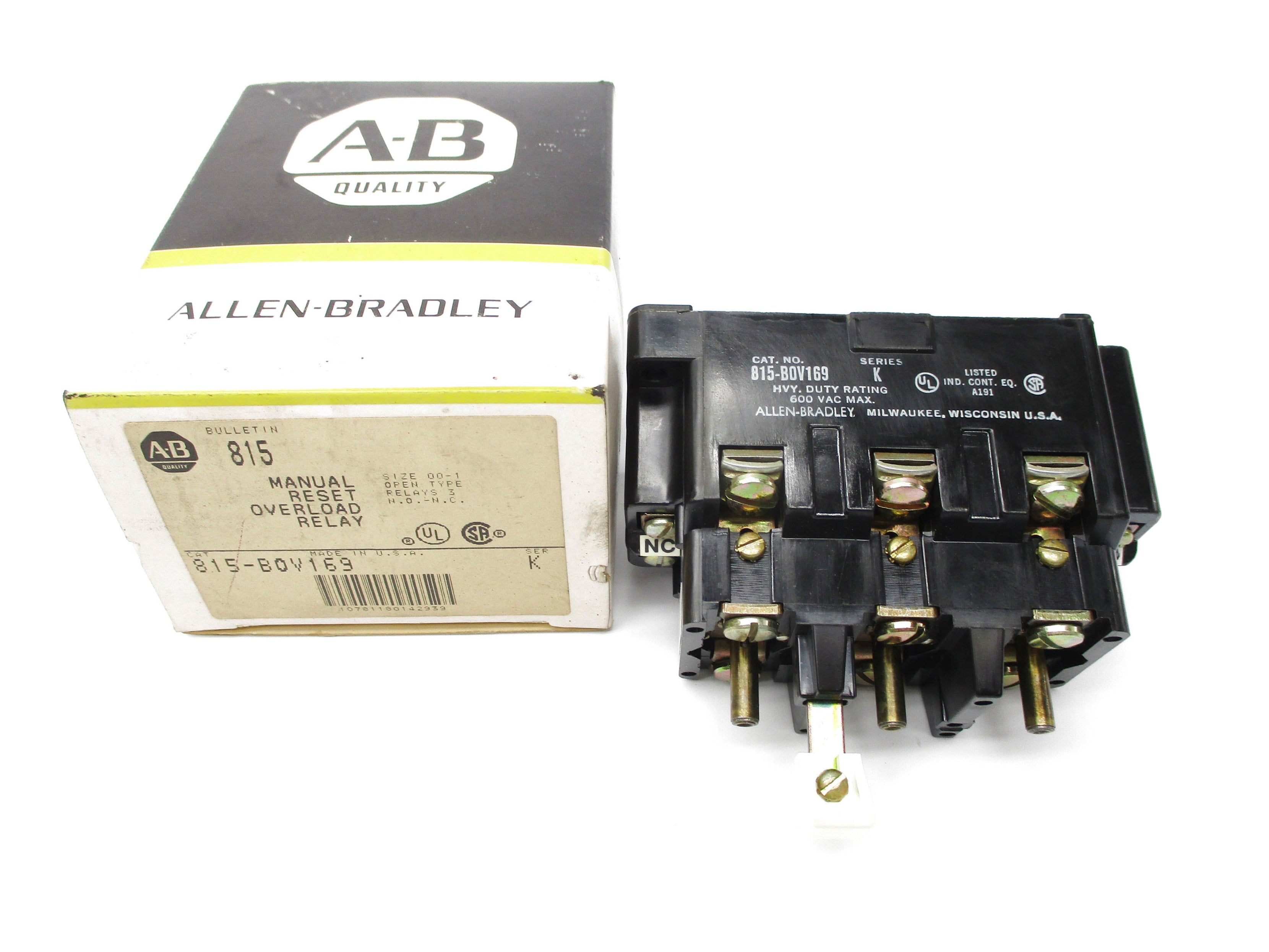 INDUSTRIAL SPARE PART 815-BOV169 SER. K 600VAC (BK/YL) NSMP