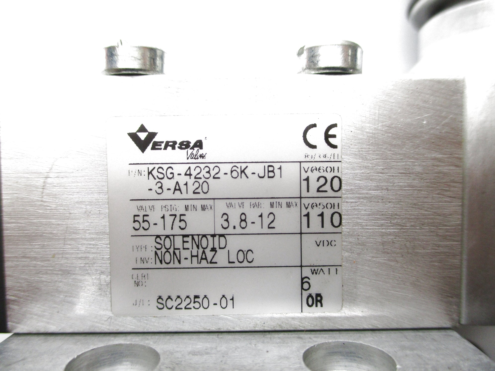 VERSA KSG-4232-6K-JB1-3-A120 110/120V 55-175PSIG NSNP