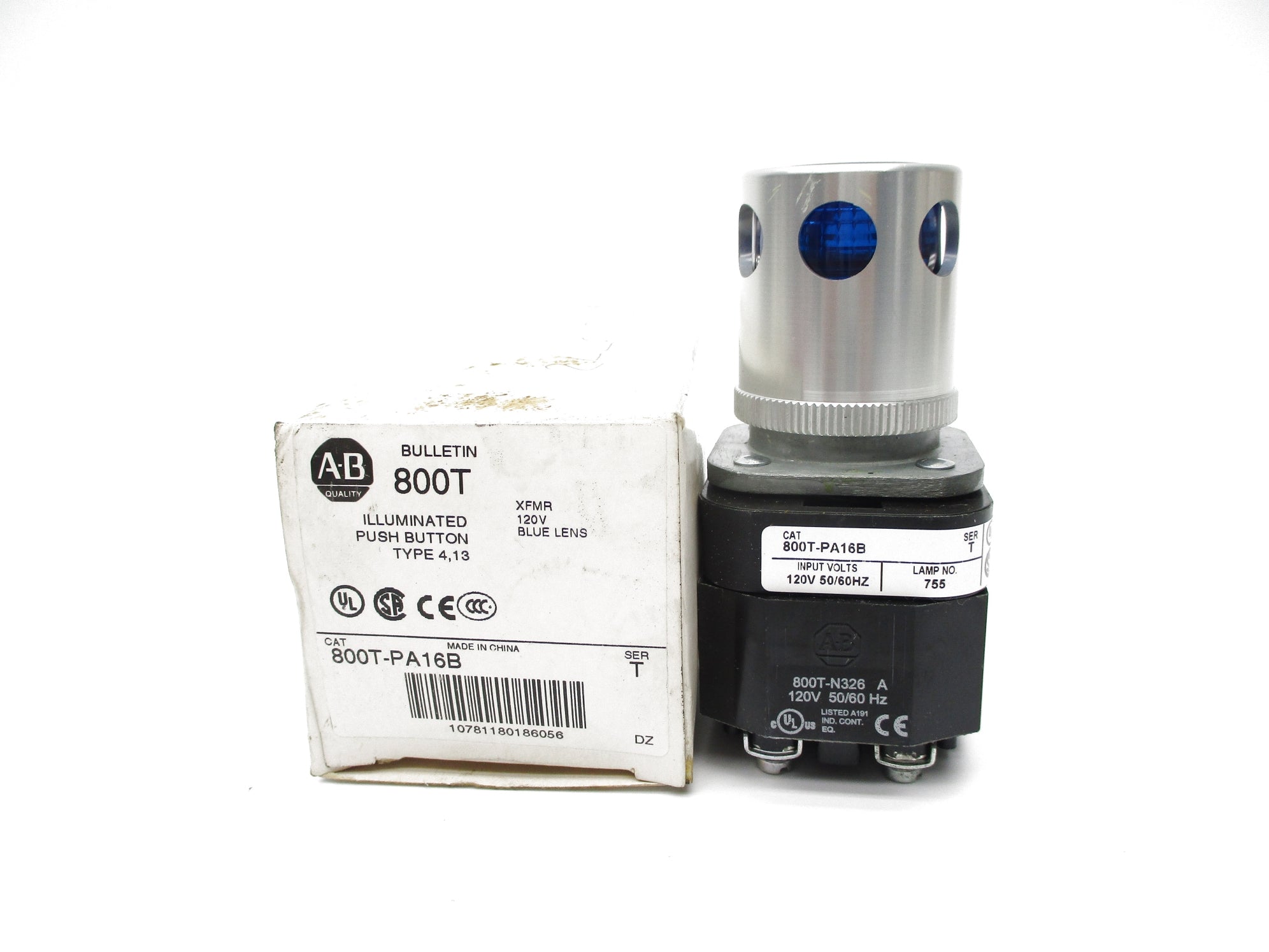 ALLEN BRADLEY 800T-PA16B SER. T 120V (WH) NSMP