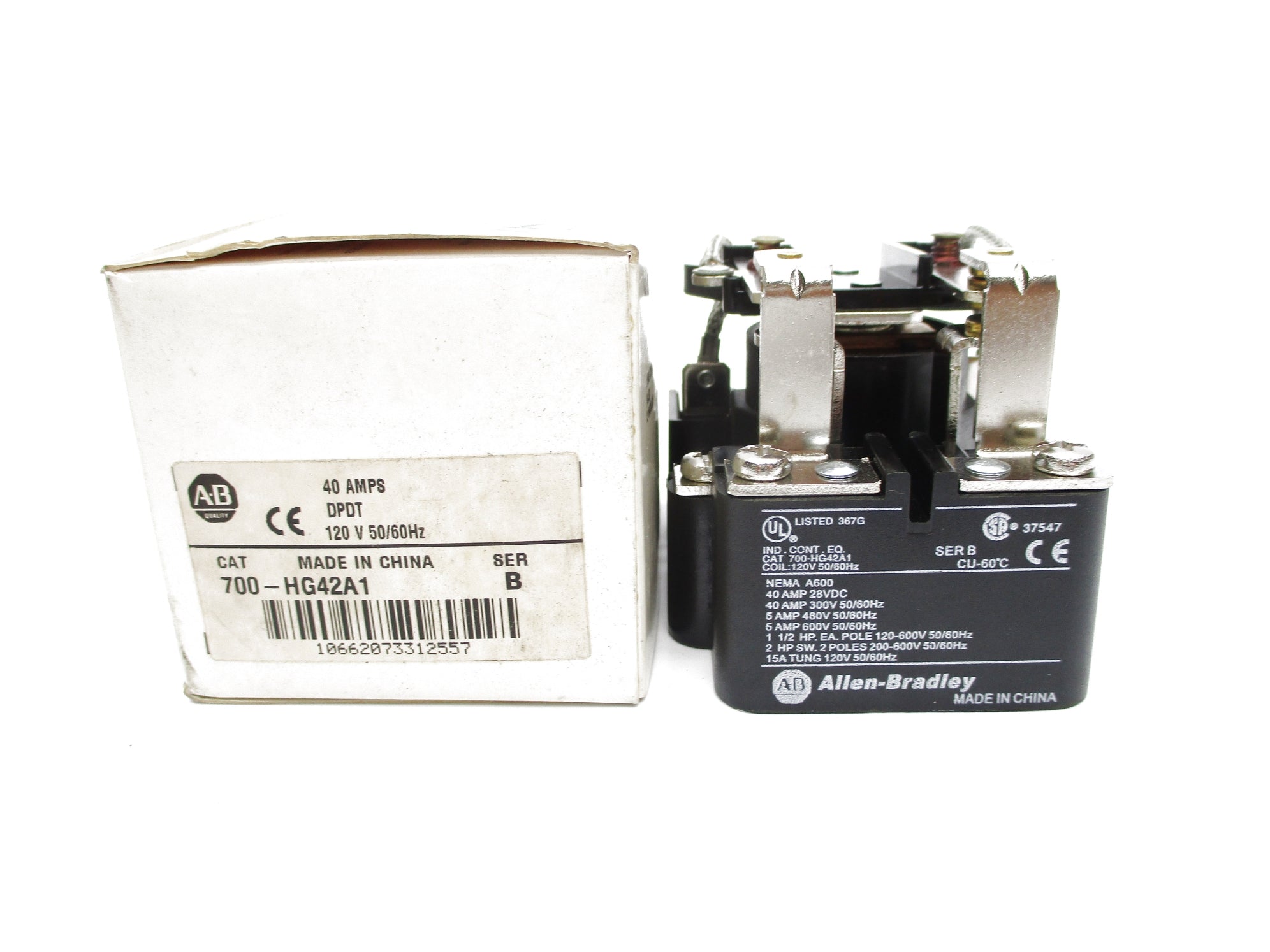 ALLEN BRADLEY 700-HG42A1 SER. B 120V 40A (WH) NSMP