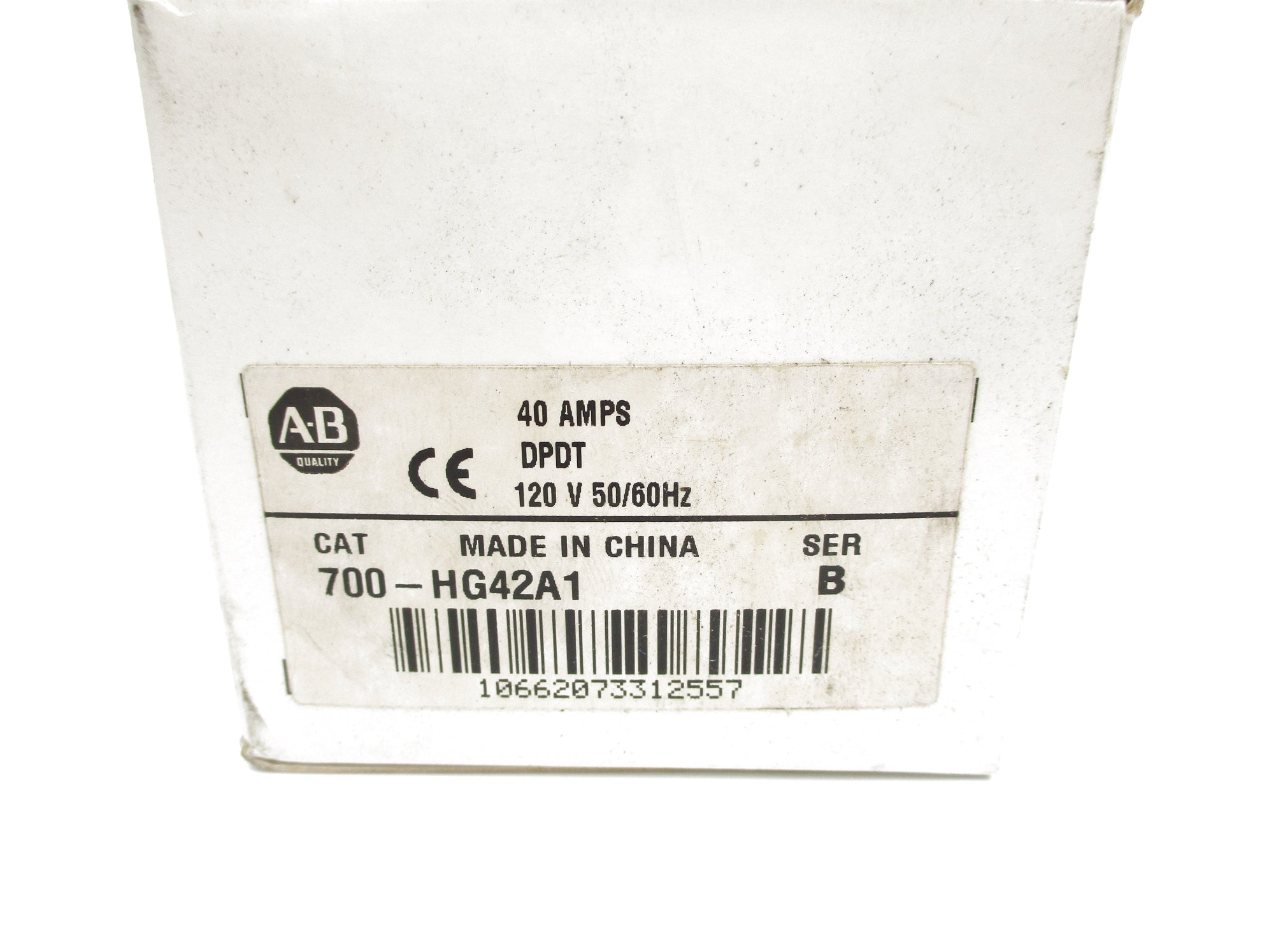 ALLEN BRADLEY 700-HG42A1 SER. B 120V 40A (WH) NSMP