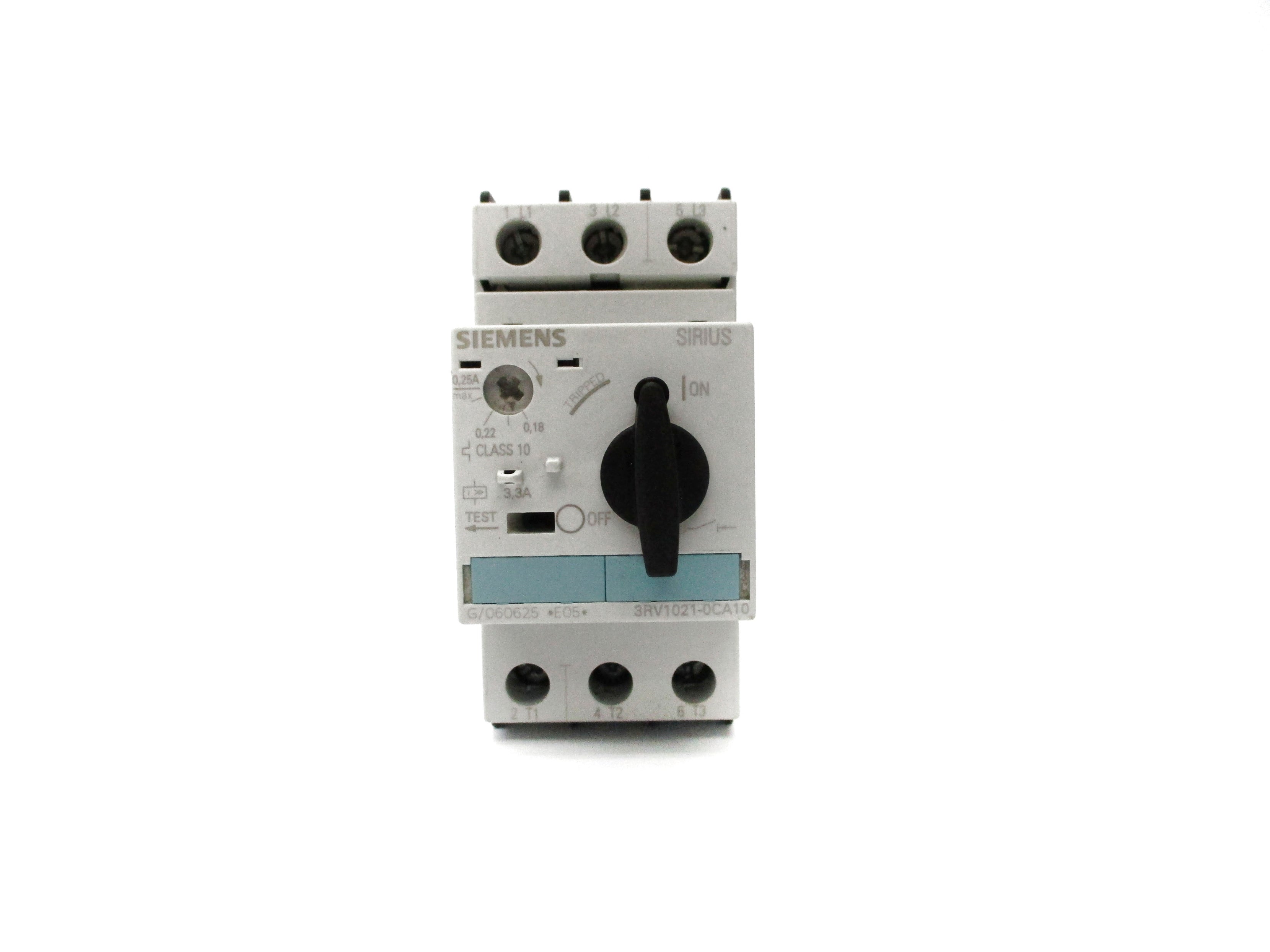 SIEMENS 3RV1021-0CA10 600V 0.18-0.25A NSNP