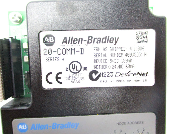 ALLEN BRADLEY 20-COMM-D SER. A F/W 1.006 24VDC NSNP