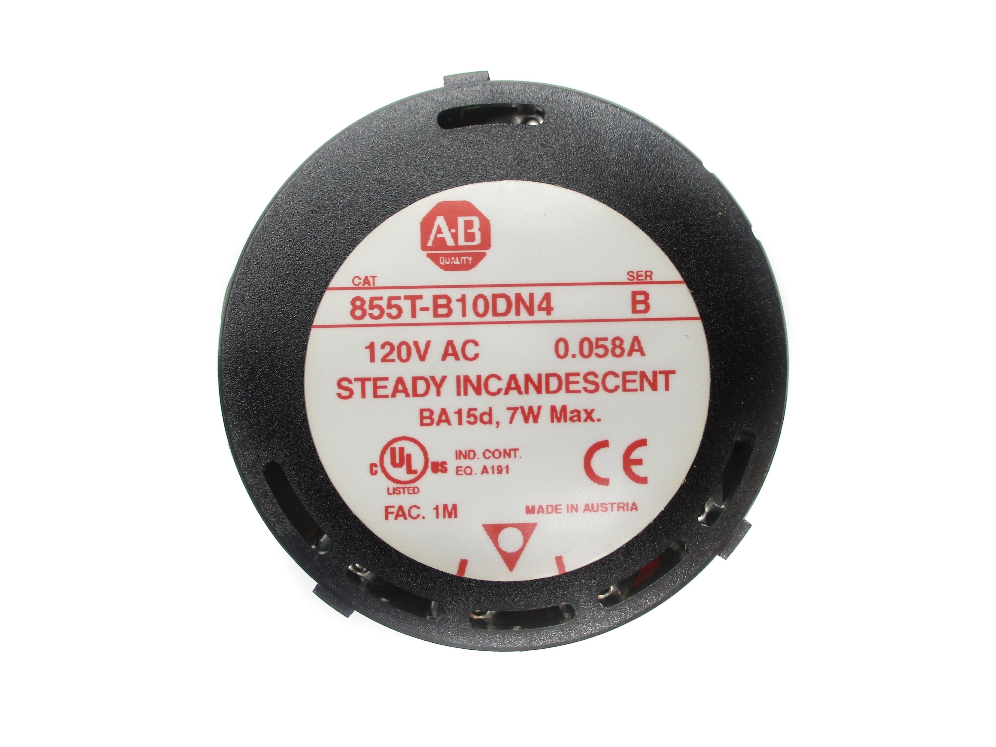 ALLEN BRADLEY 855T-B10DN4 SER. B 120VAC 0.058A UNMP