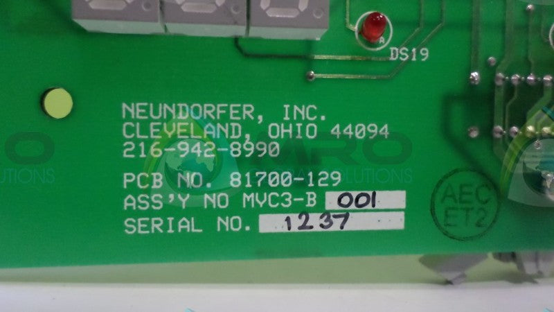 NEUNDORFER INC. 81700-129 CIRCUIT BOARD *NEW NO BOX*