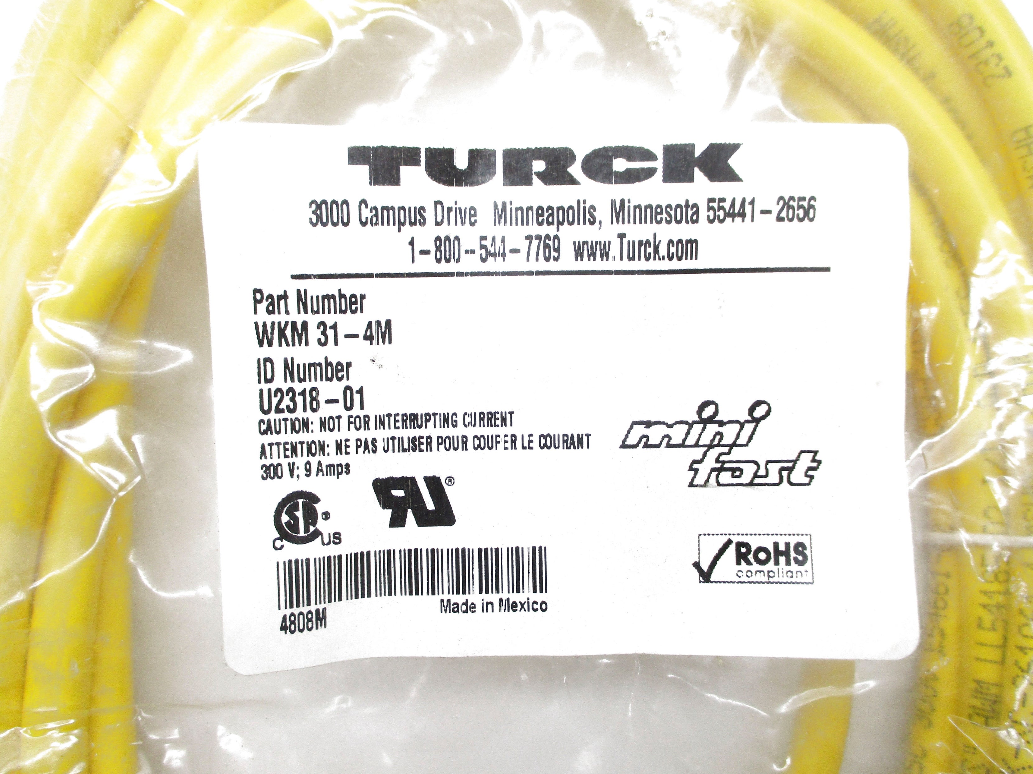 TURCK WKM31-4M U2318-01 NSMP
