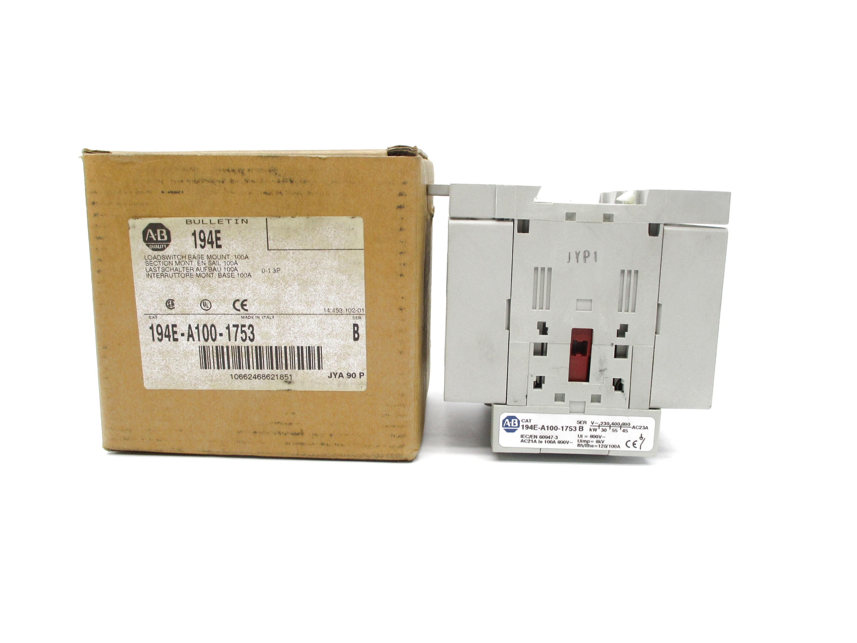 ALLEN BRADLEY 194E-A100-1753 SER. B 690V 100A (BR/WH) NSMP