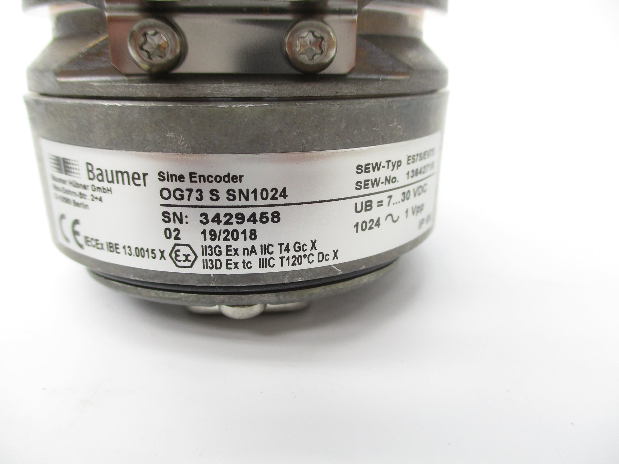 BAUMER ELECTRIC OG73SSN1024 7-30VDC NSNP