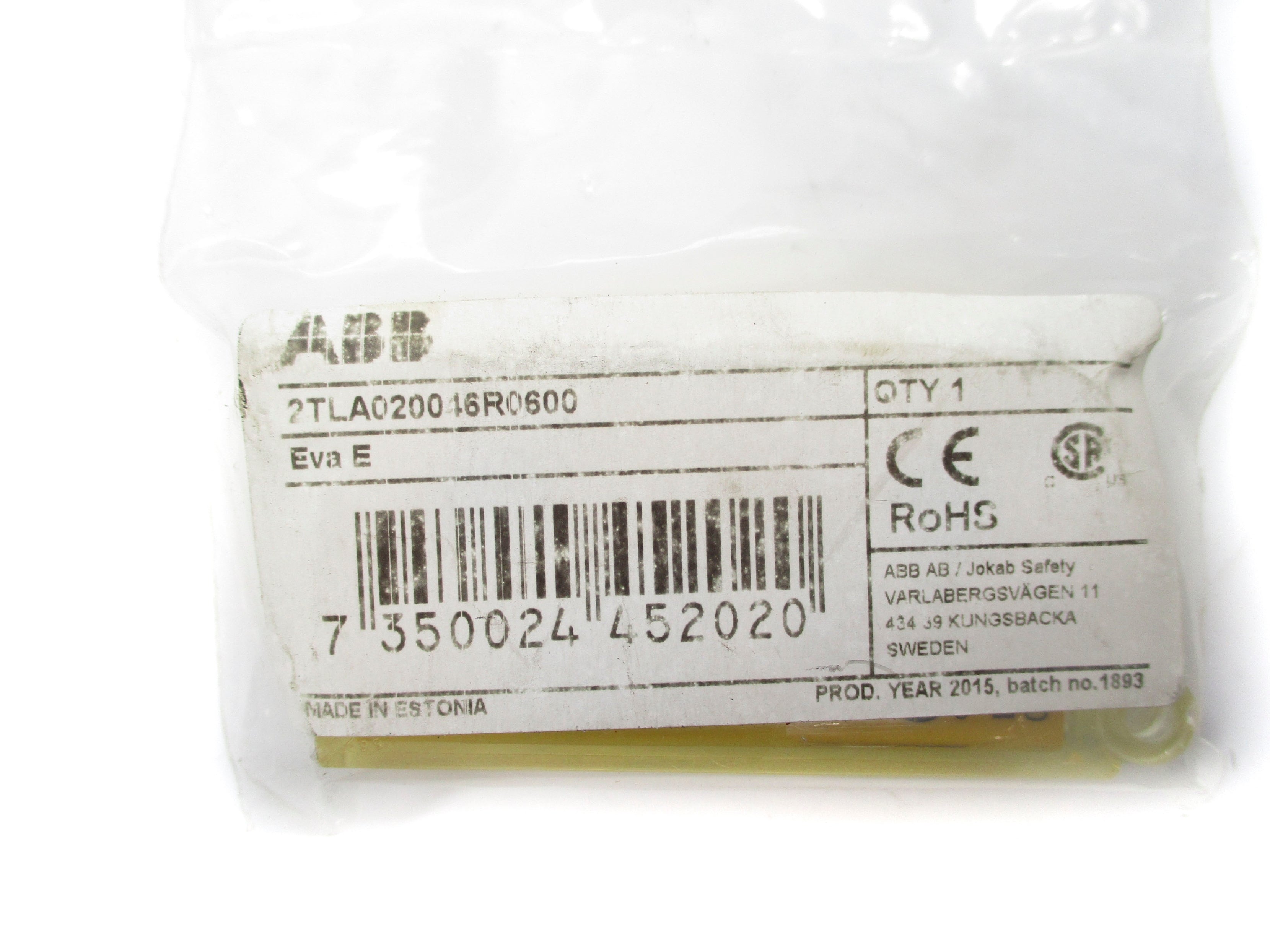 ABB 2TLA020046R0600 EVAE NSMP