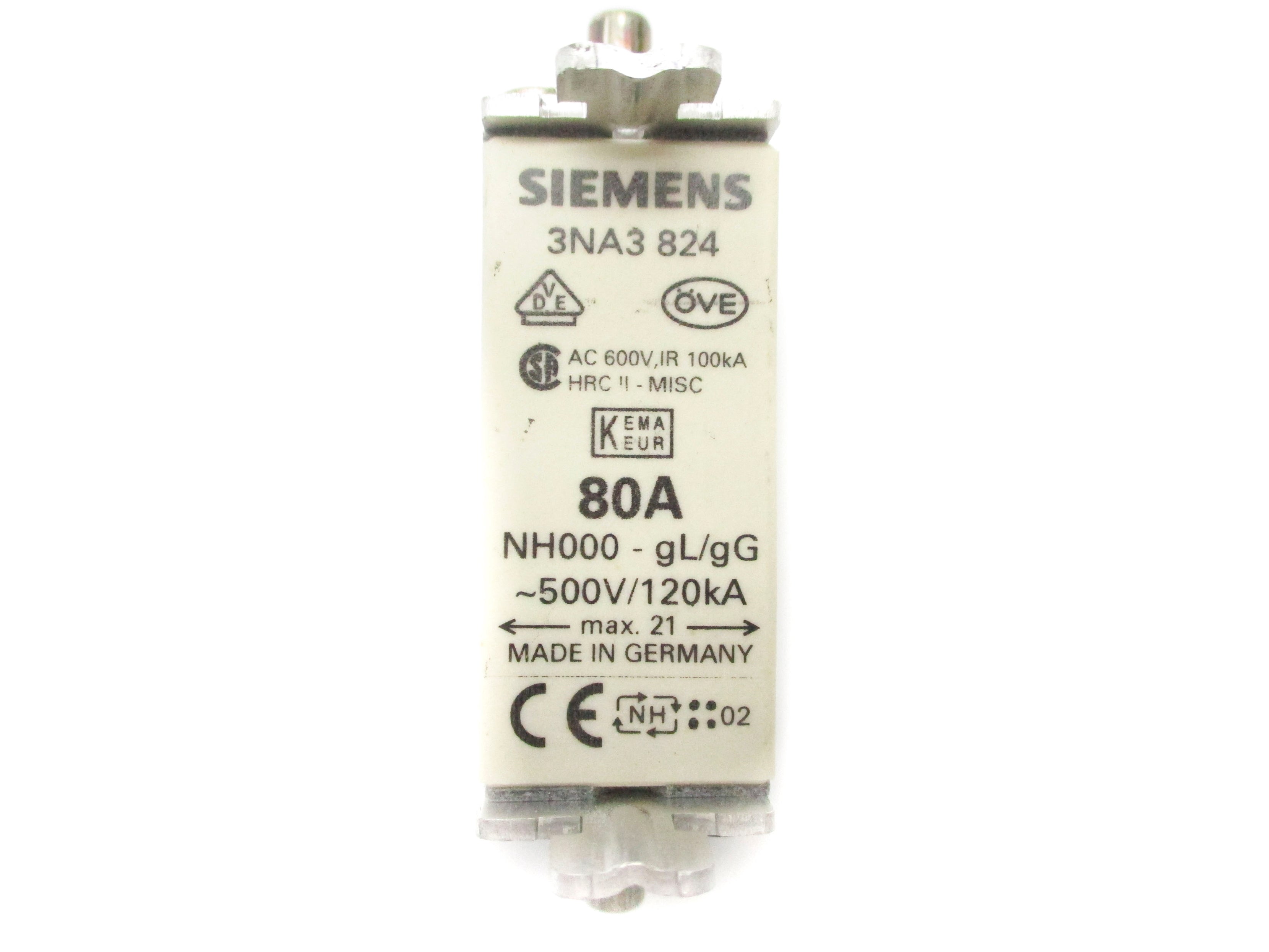 SIEMENS 3NA3824 500V 80A NSNP