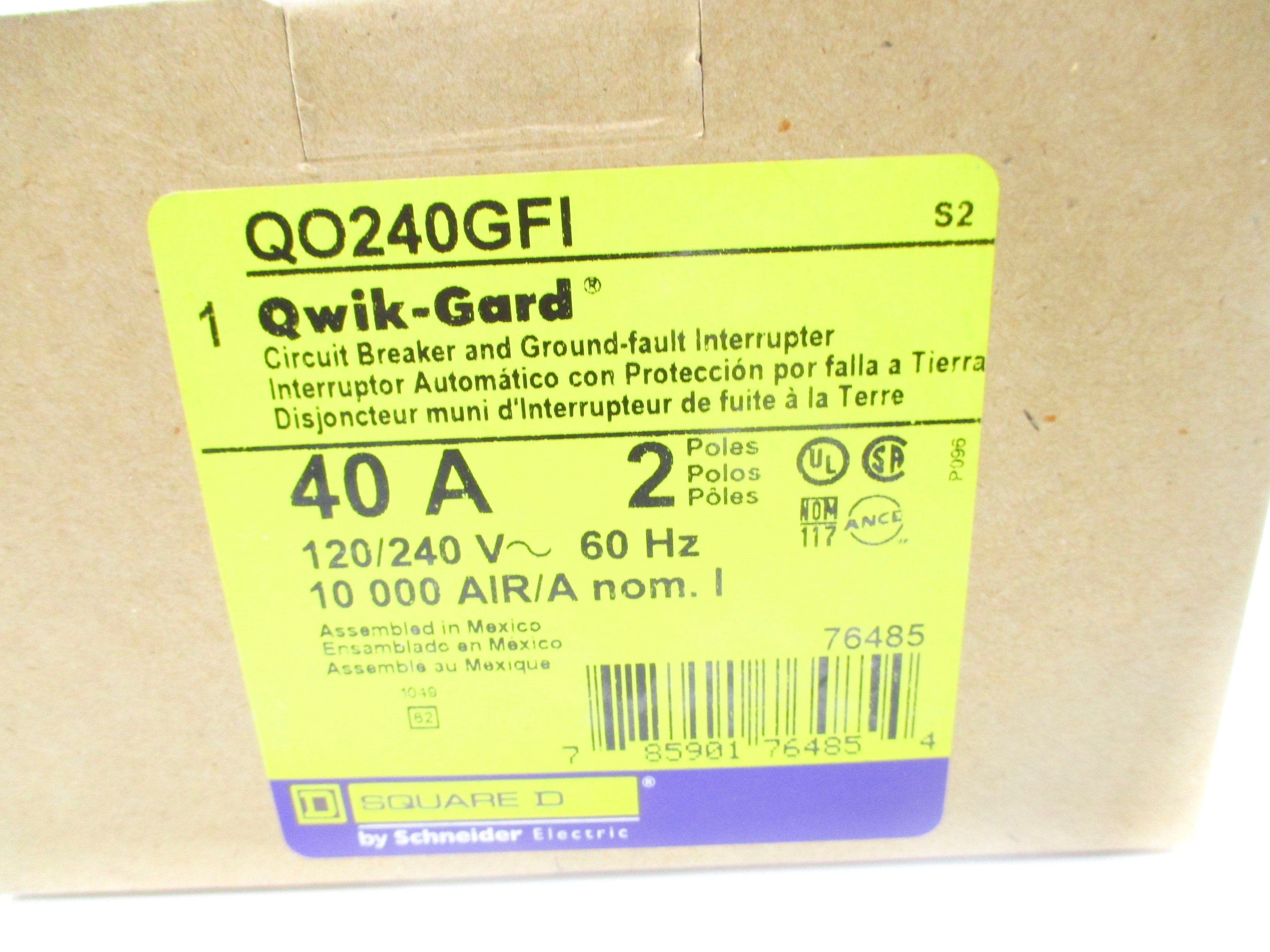 SQUARE D QO240GFI SER. S2 120/240V 40A NSMP