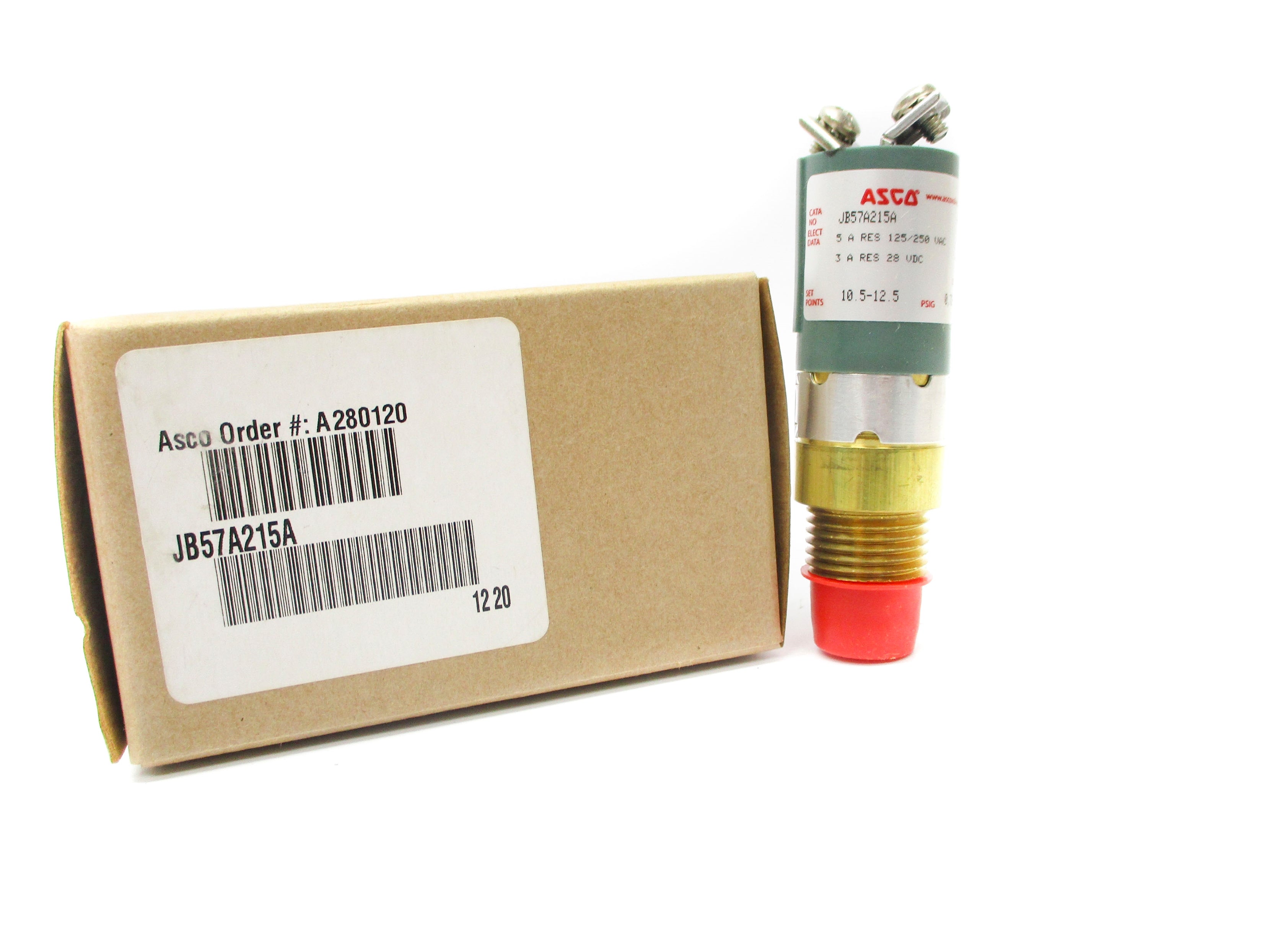 ASCO JB57A215A 125/250VAC 5A 10.5-12.5PSI NSMP
