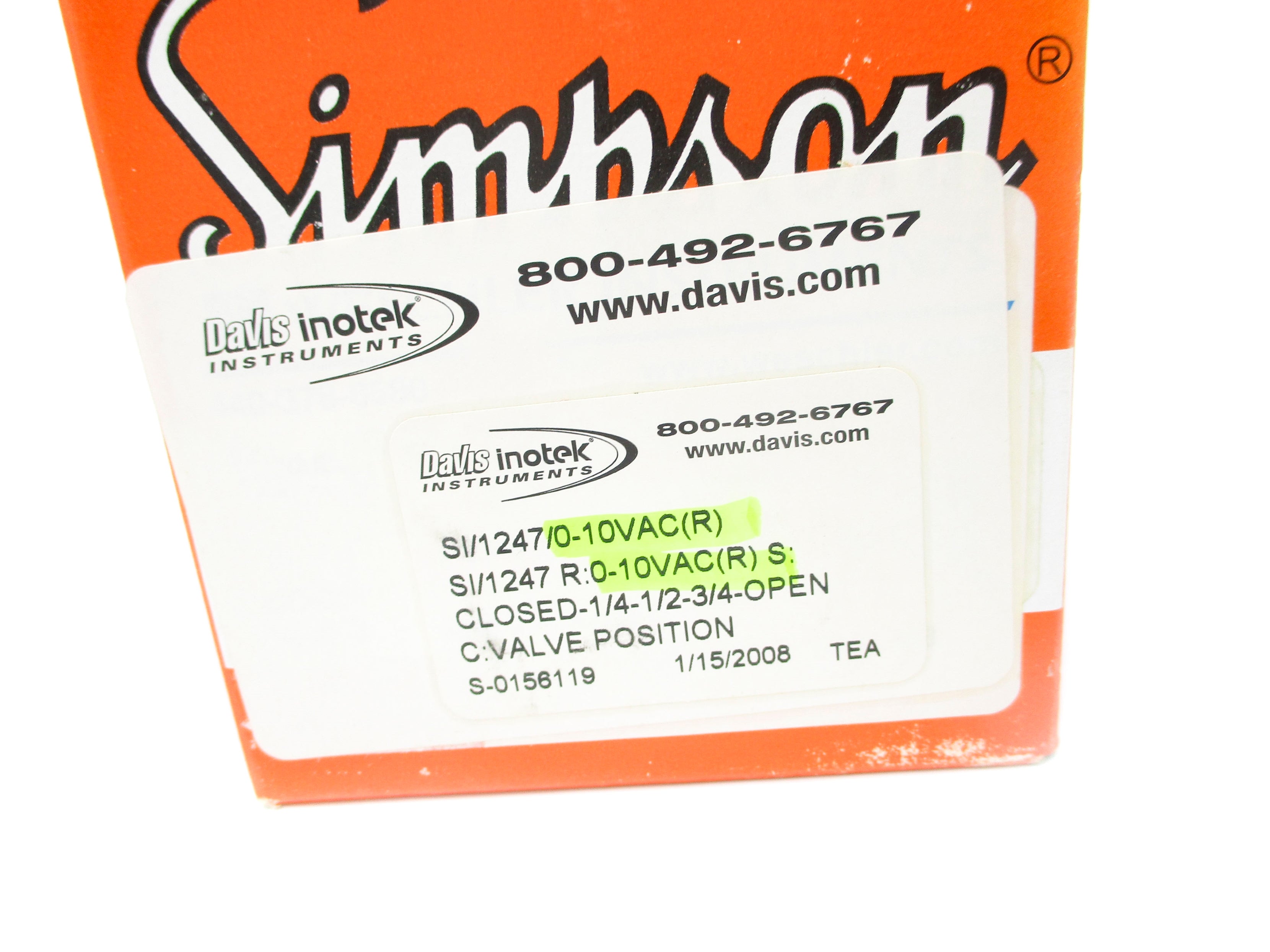 SIMPSON SI/1247/0-10VAC� NSMP