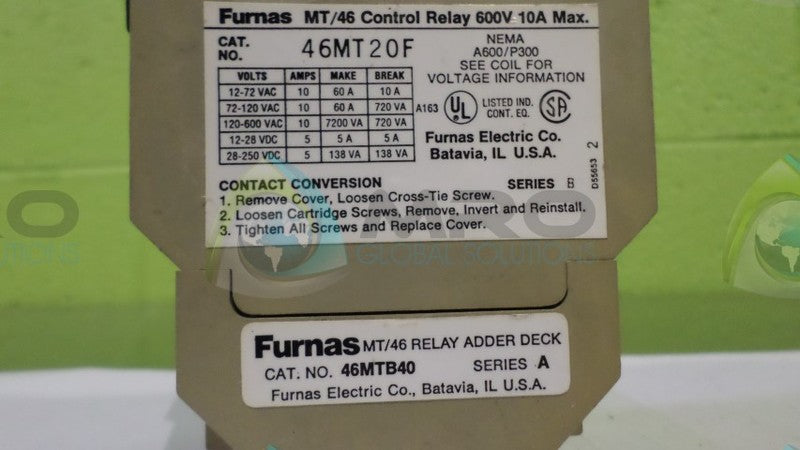 FURNAS 46MT20F W/ 46MTB40 RELAY UNMP