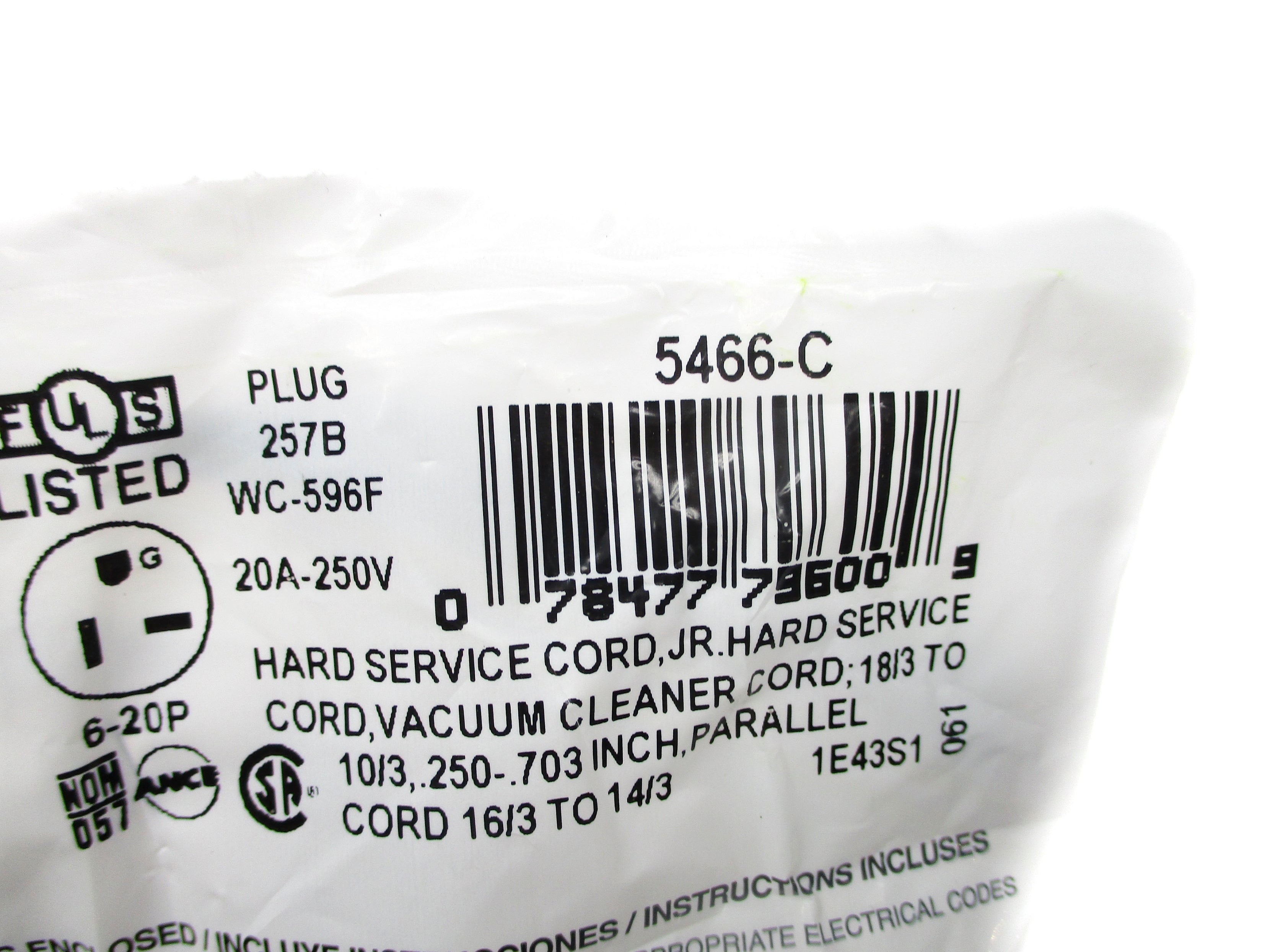 LEVITON 5466-C 250V 20A NSMP