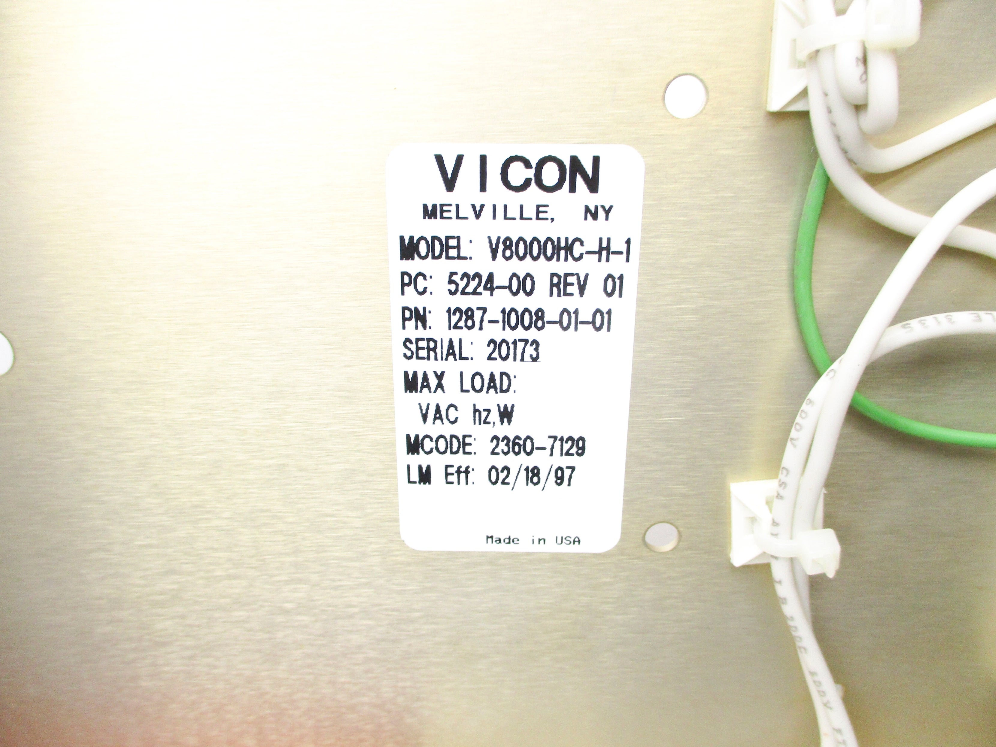 VICON V8000HC-H-1 NSNP
