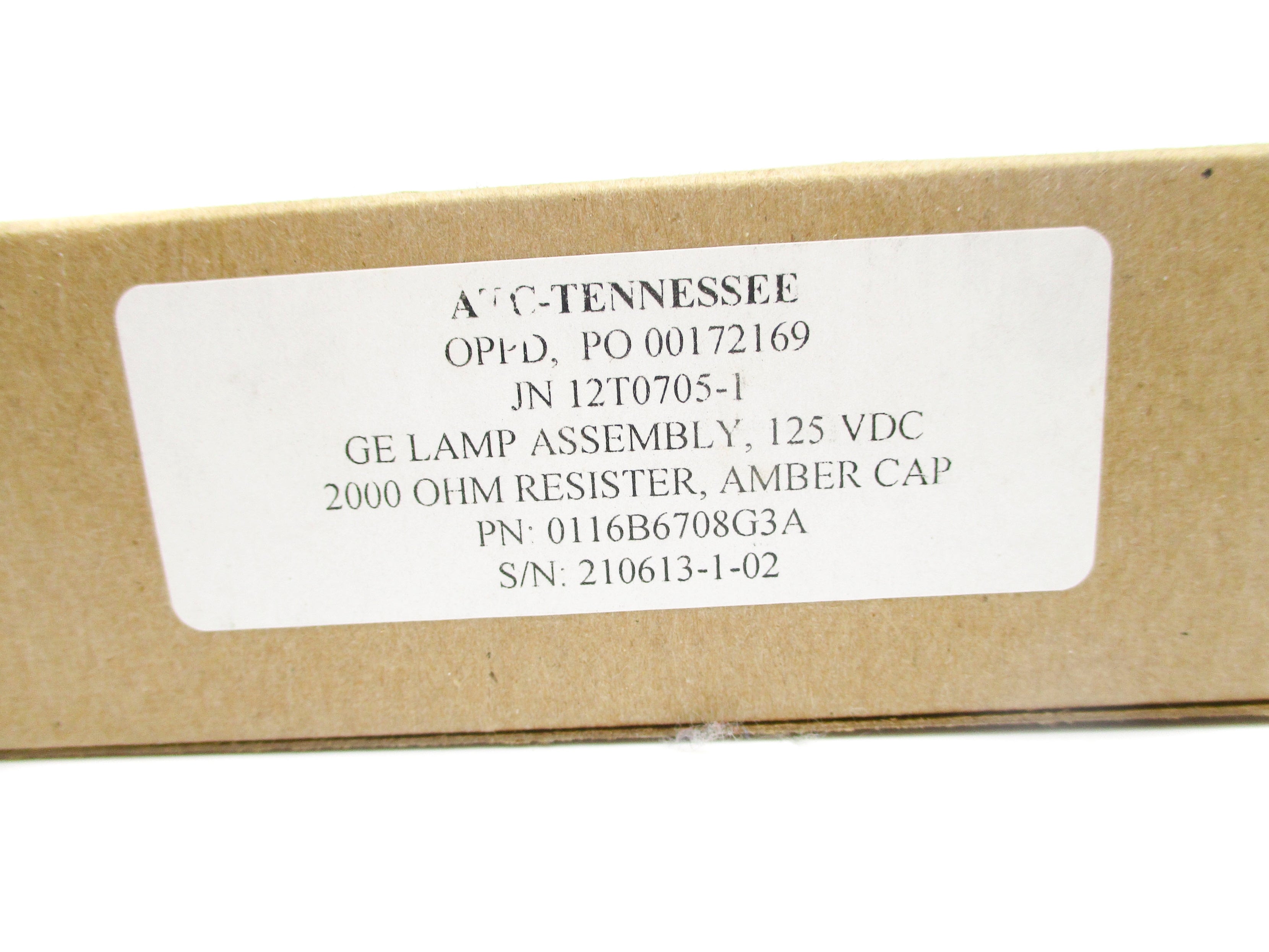 GENERAL ELECTRIC 0116B6708G3A NSMP
