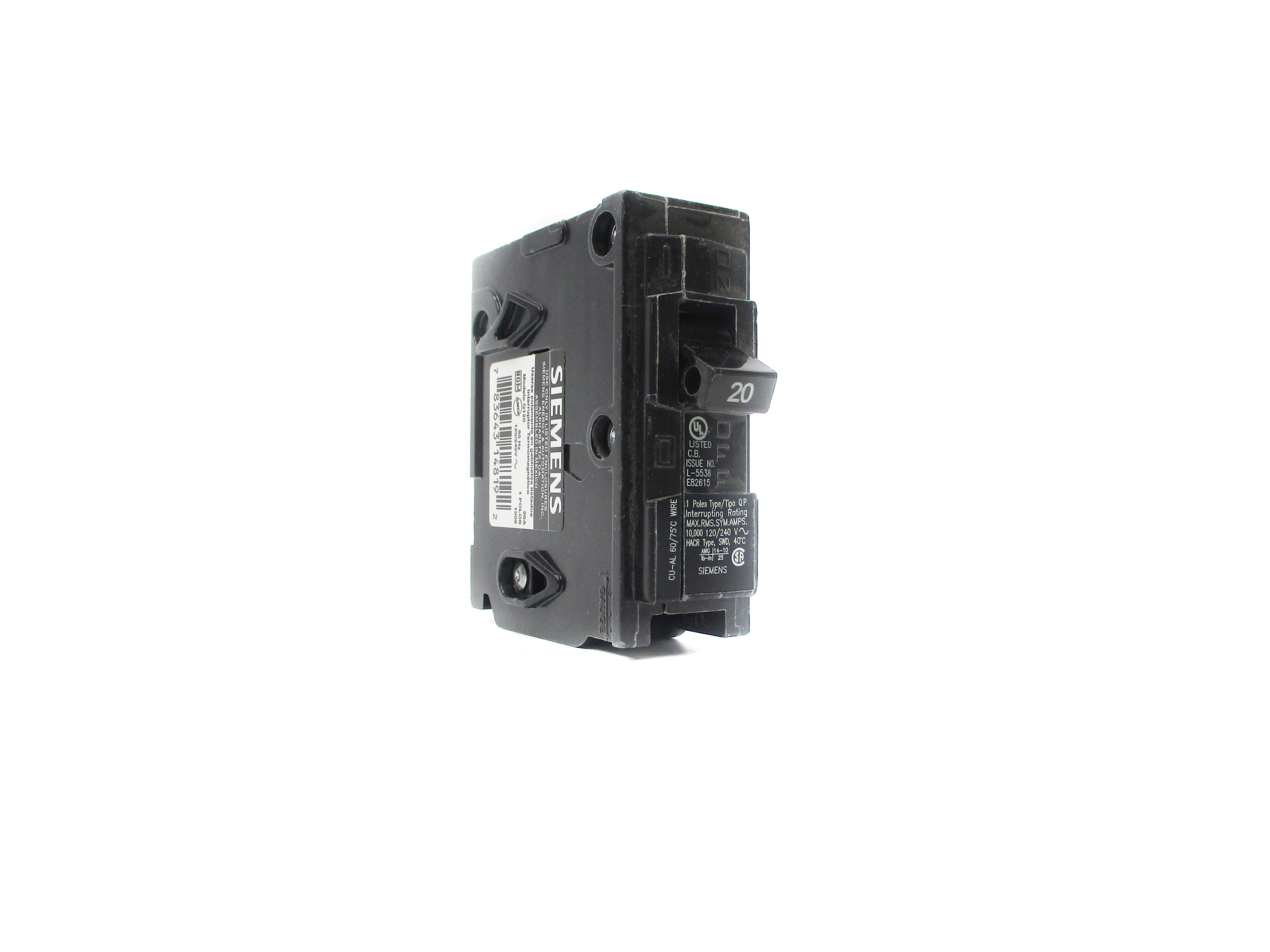 SIEMENS Q120 20A 120/240V NSNP