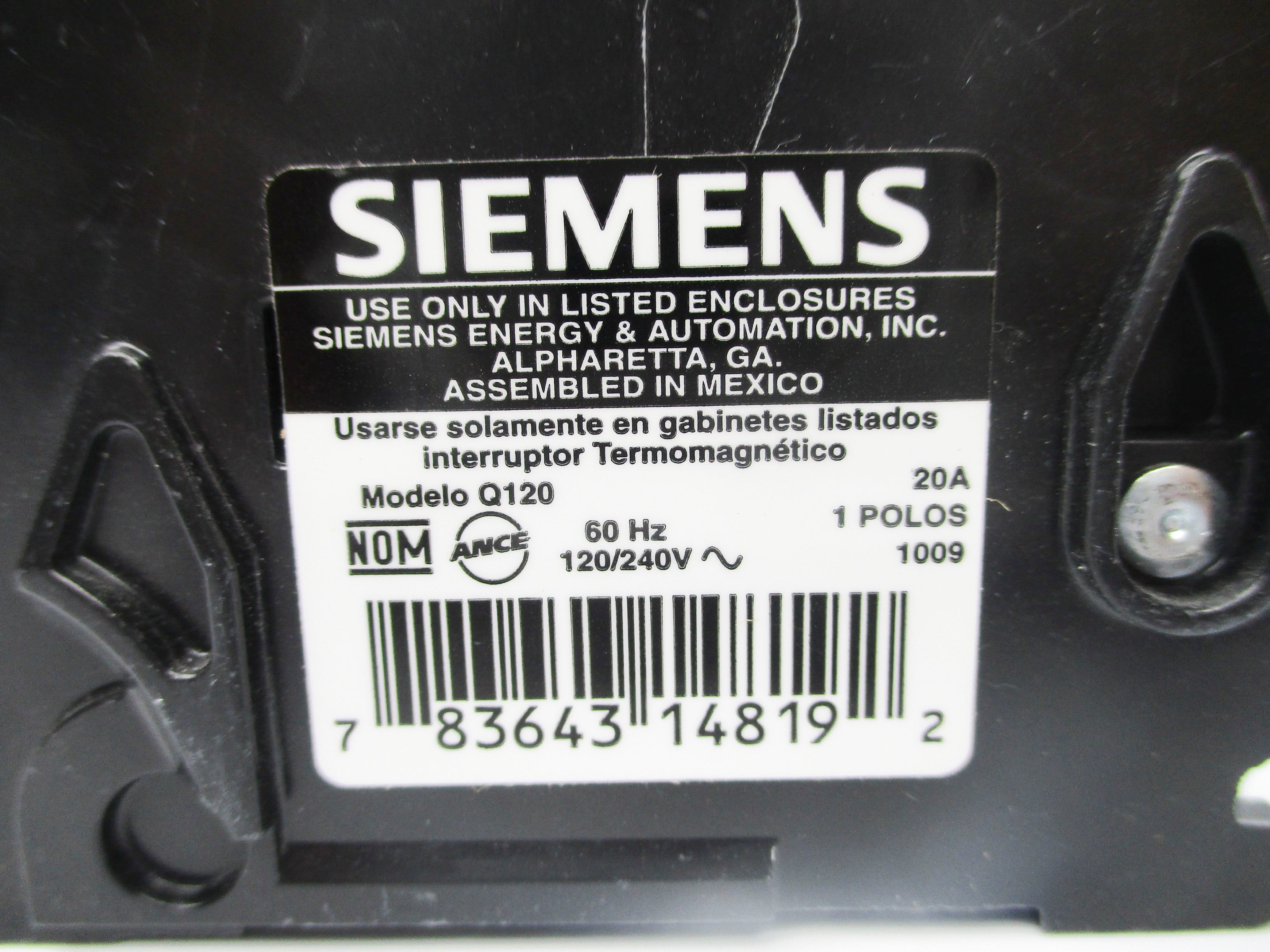 SIEMENS Q120 20A 120/240V NSNP
