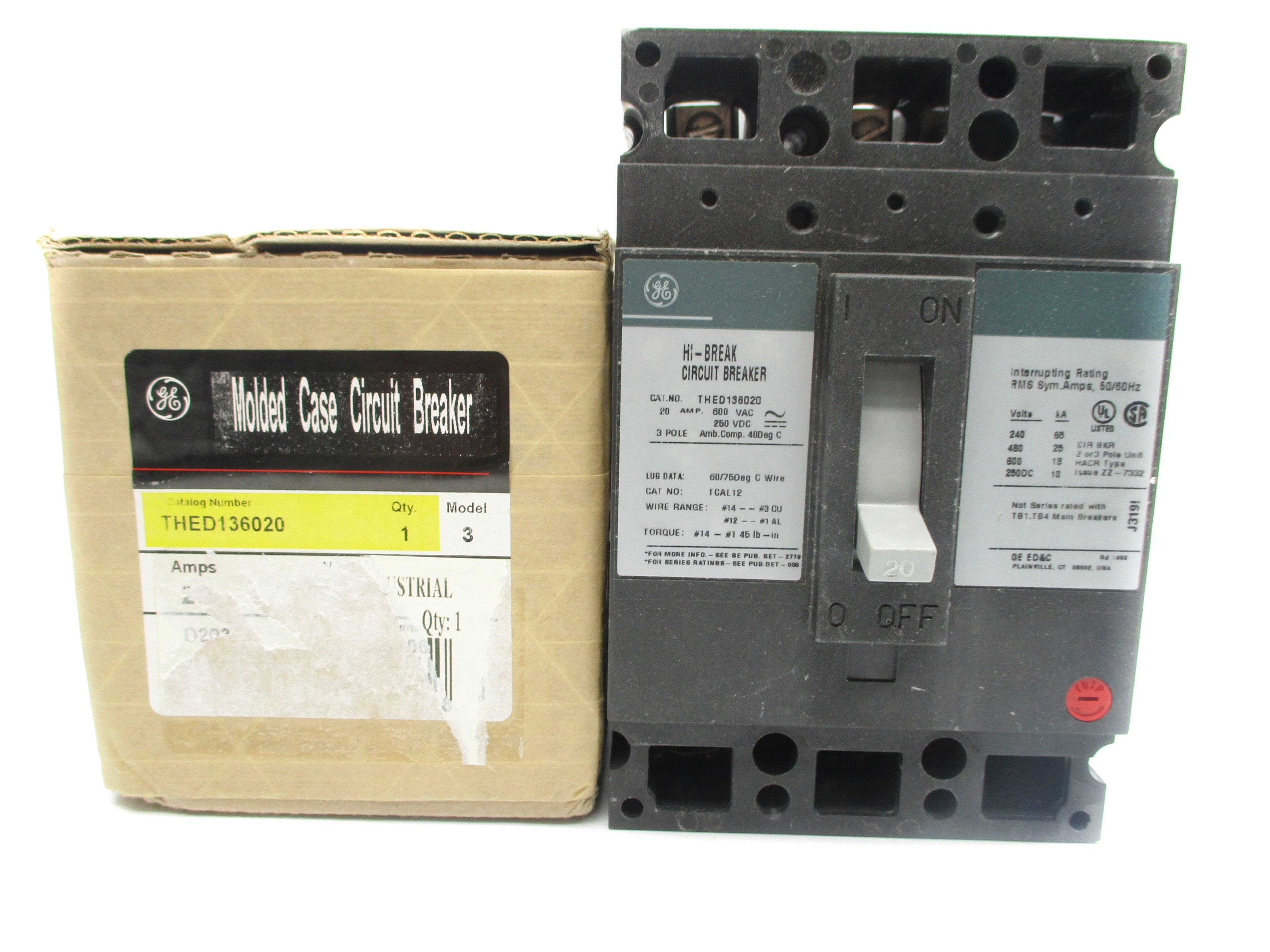 GENERAL ELECTRIC THED136020 600VAC 20A NSMP