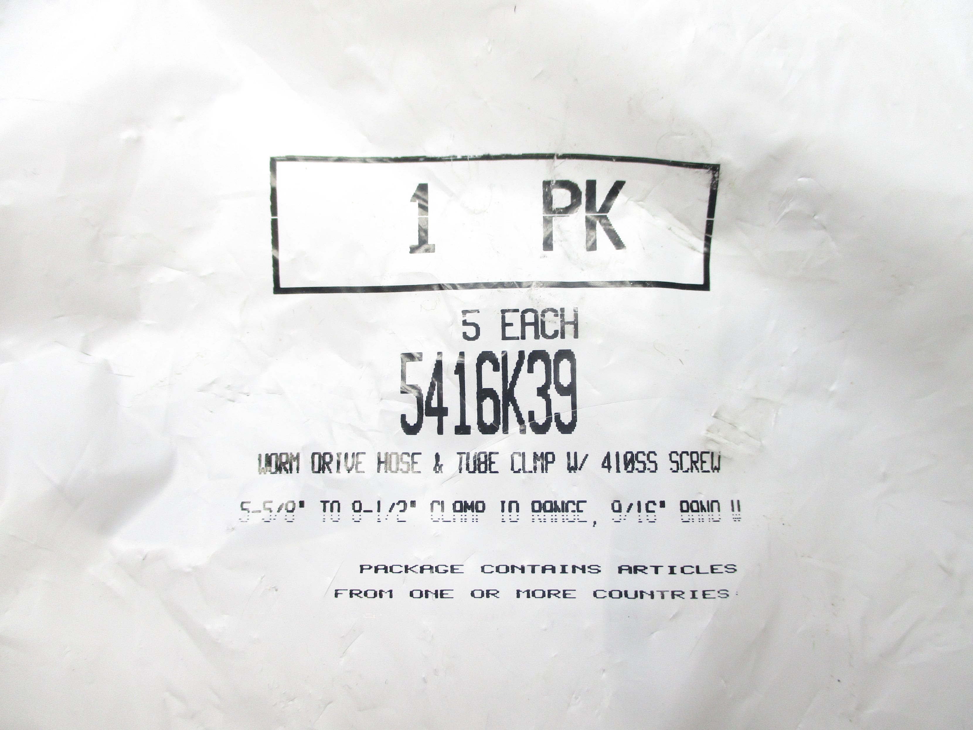 CLAMP 5416K39 (PKG OF 5) NSMP