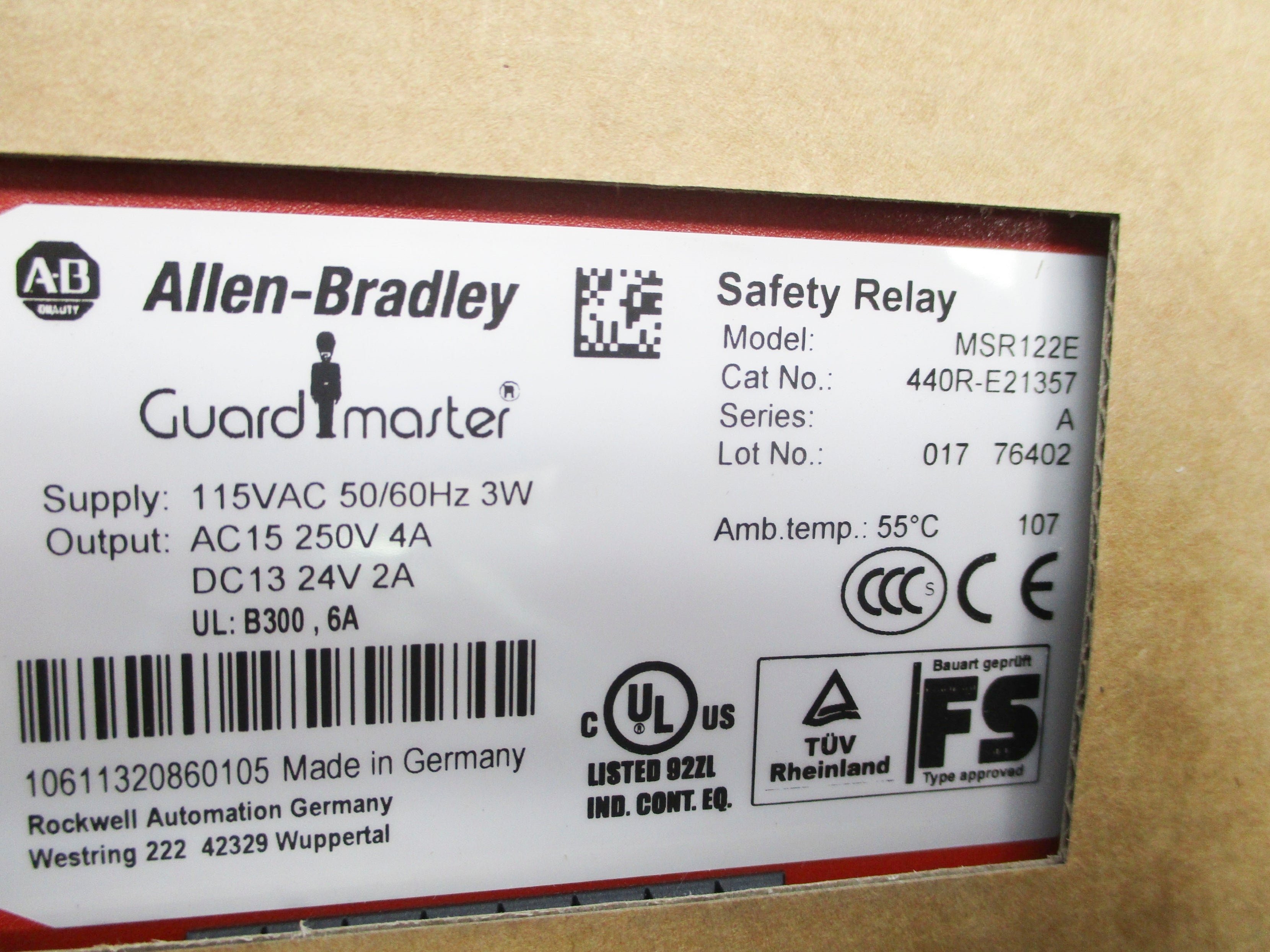 INDUSTRIAL SPARE PART 440R-E21357 SER. A 115VAC (BR) NSMP