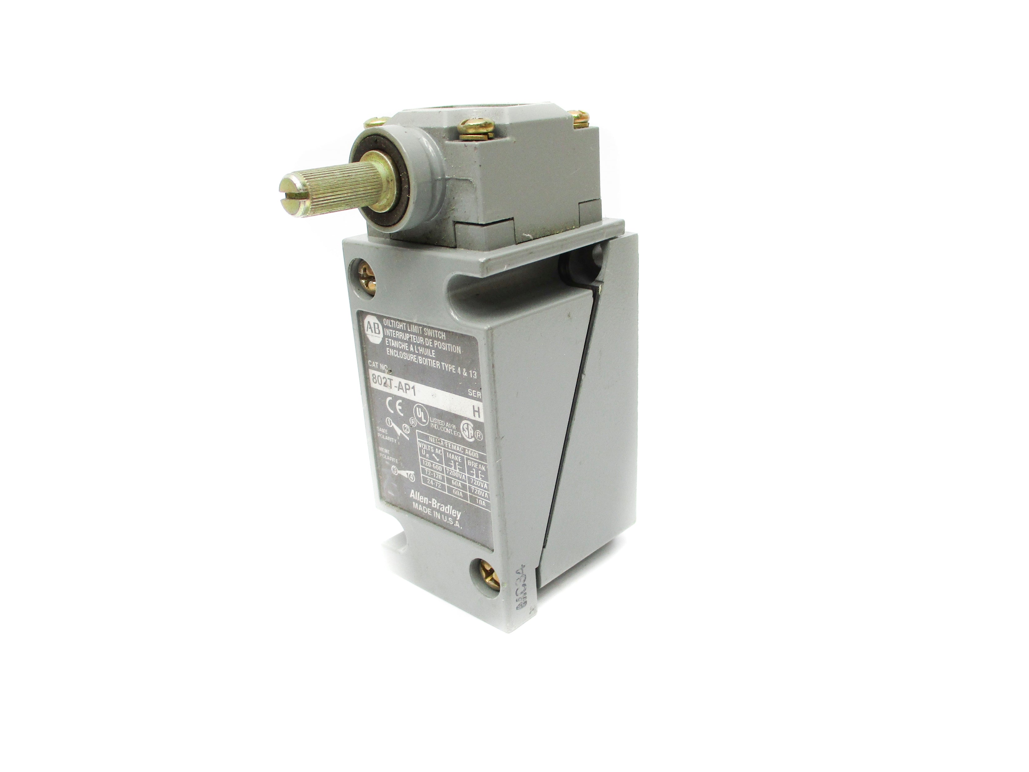 ALLEN BRADLEY 802T-AP1 SER. H 600VAC 60A NSNP