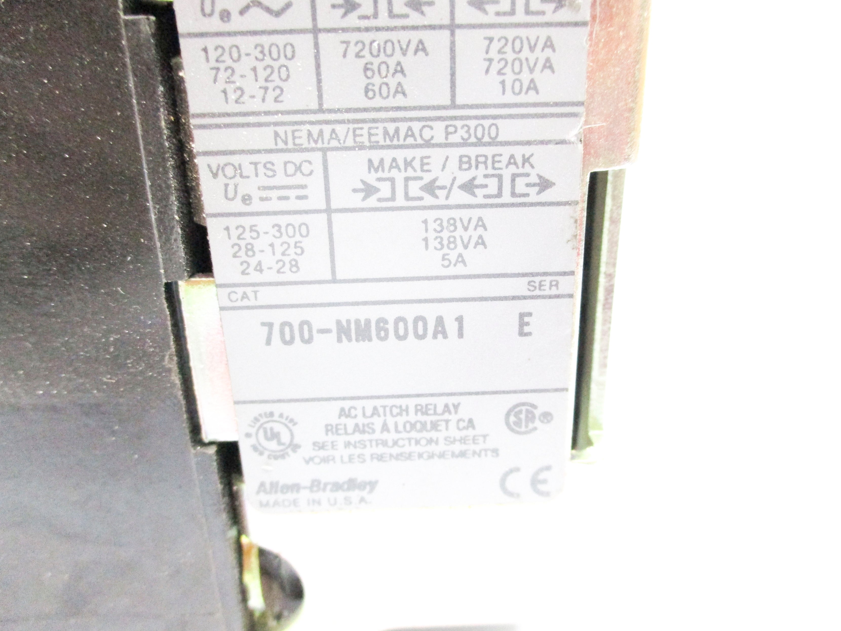 INDUSTRIAL SPARE PART 700-NM600A1 SER. E 110-120V UNMP