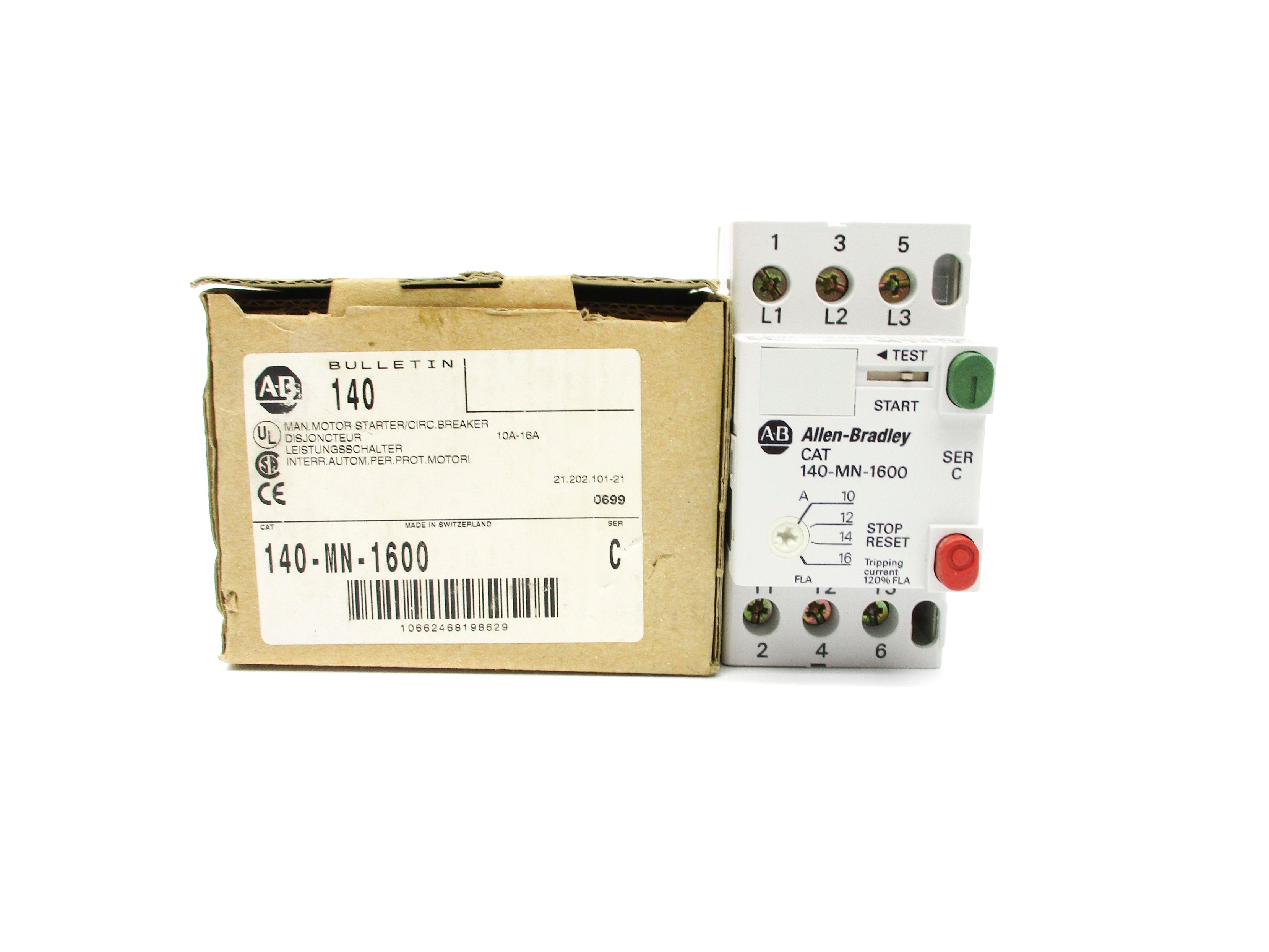 INDUSTRIAL SPARE PART 140-MN-1600 SER. C 10-16A (BR/WH) NSMP