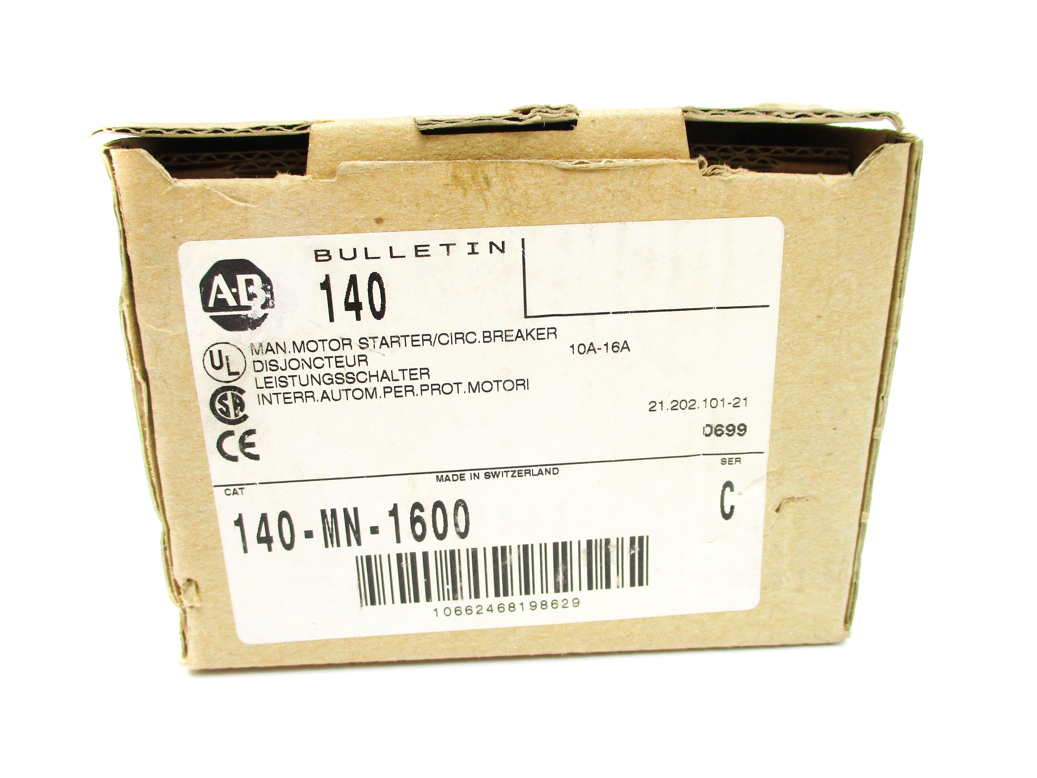 INDUSTRIAL SPARE PART 140-MN-1600 SER. C 10-16A (BR/WH) NSMP