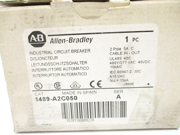ALLEN BRADLEY 1489-A2C050 SER. A 5A 277V (WH) NSMP