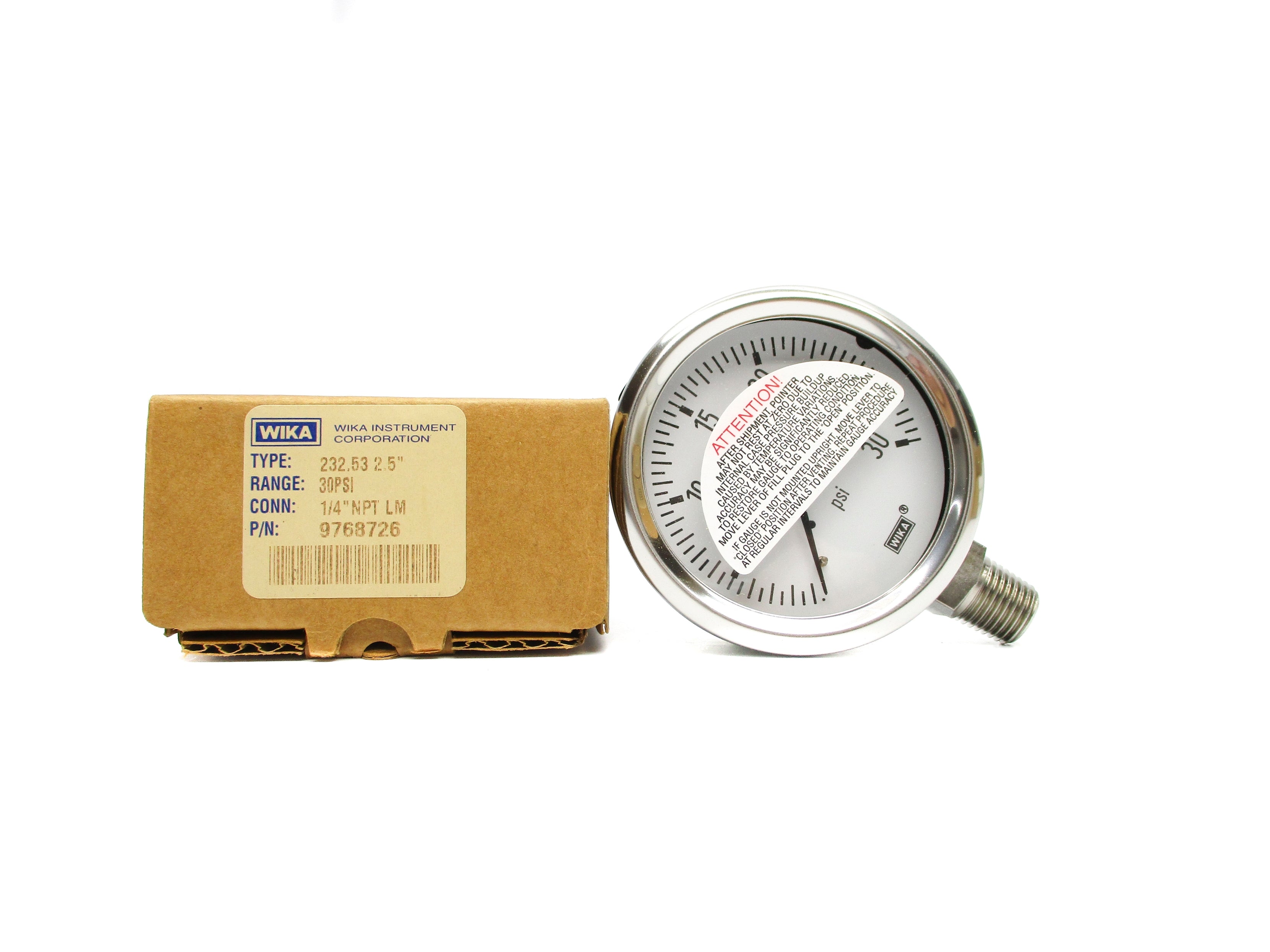 WIKA 9768726 30PSI 1/4" NSMP