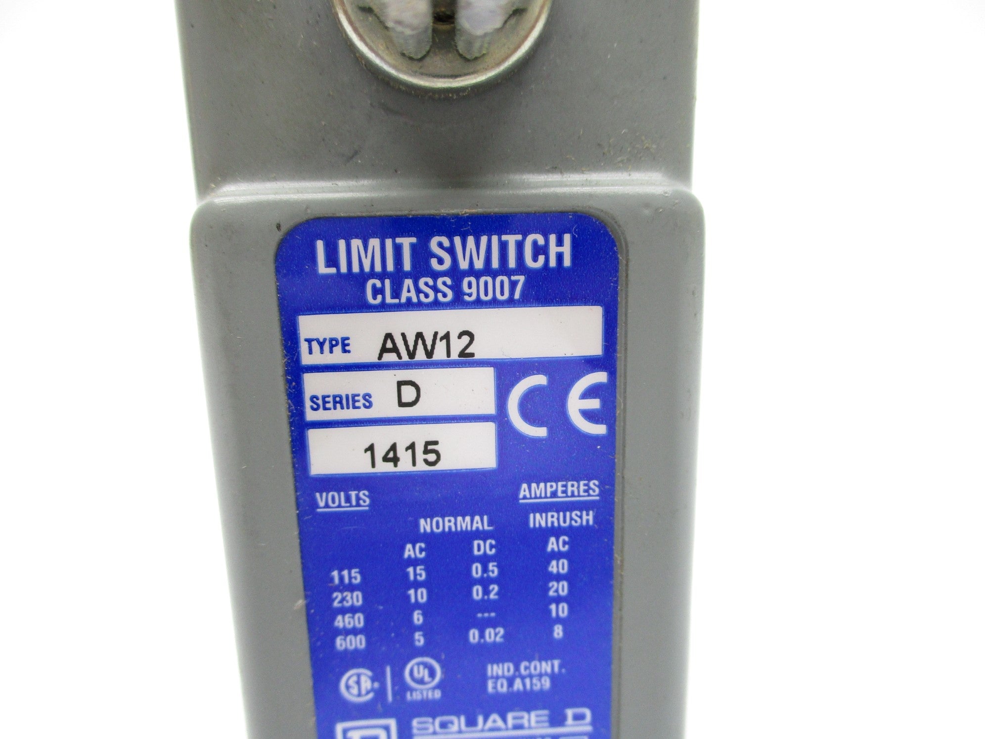 SQUARE D 9007AW12 SER. D 600V 8A NSNP