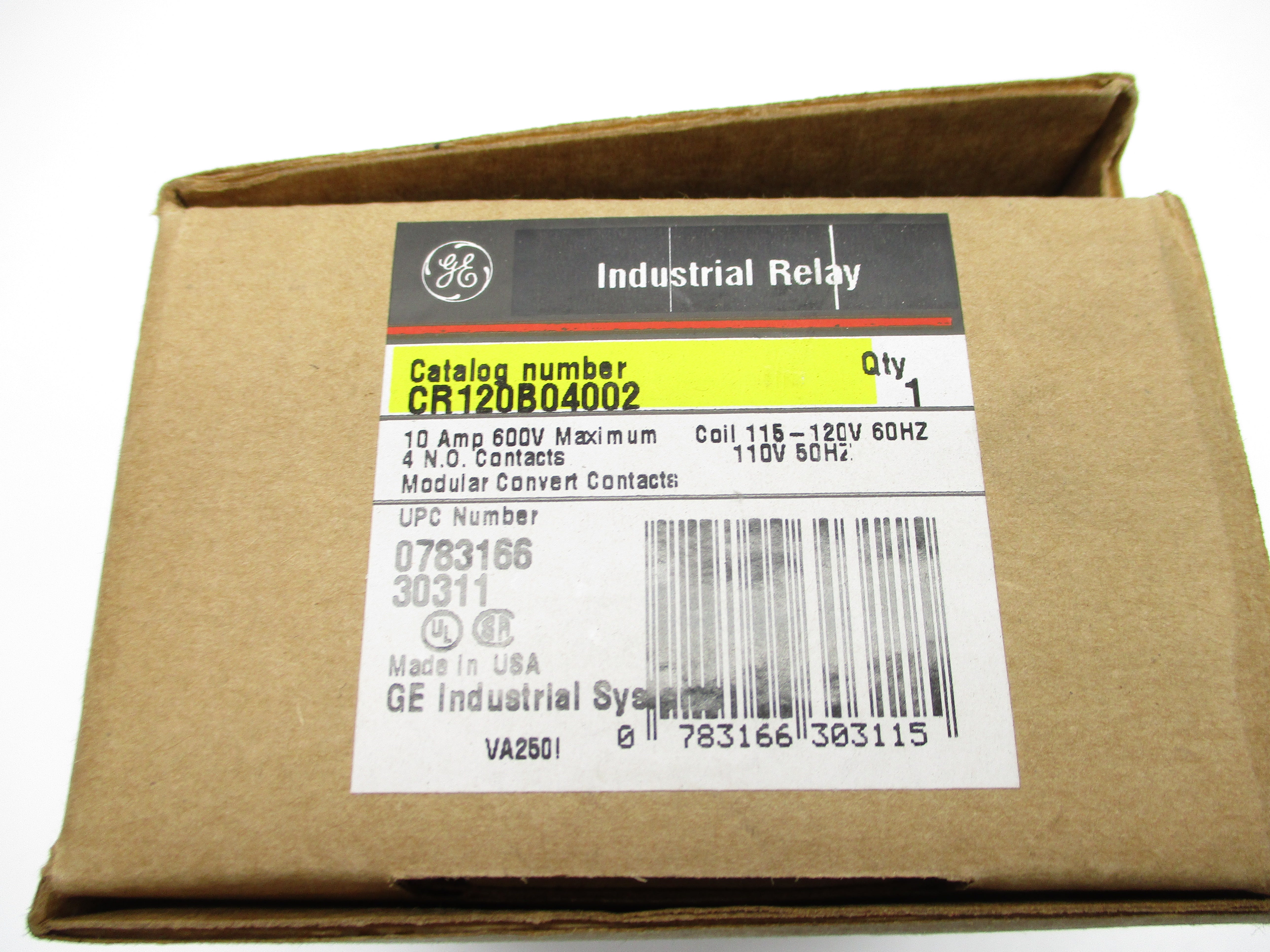 GENERAL ELECTRIC CR120B04002 110/120V 10A NSMP
