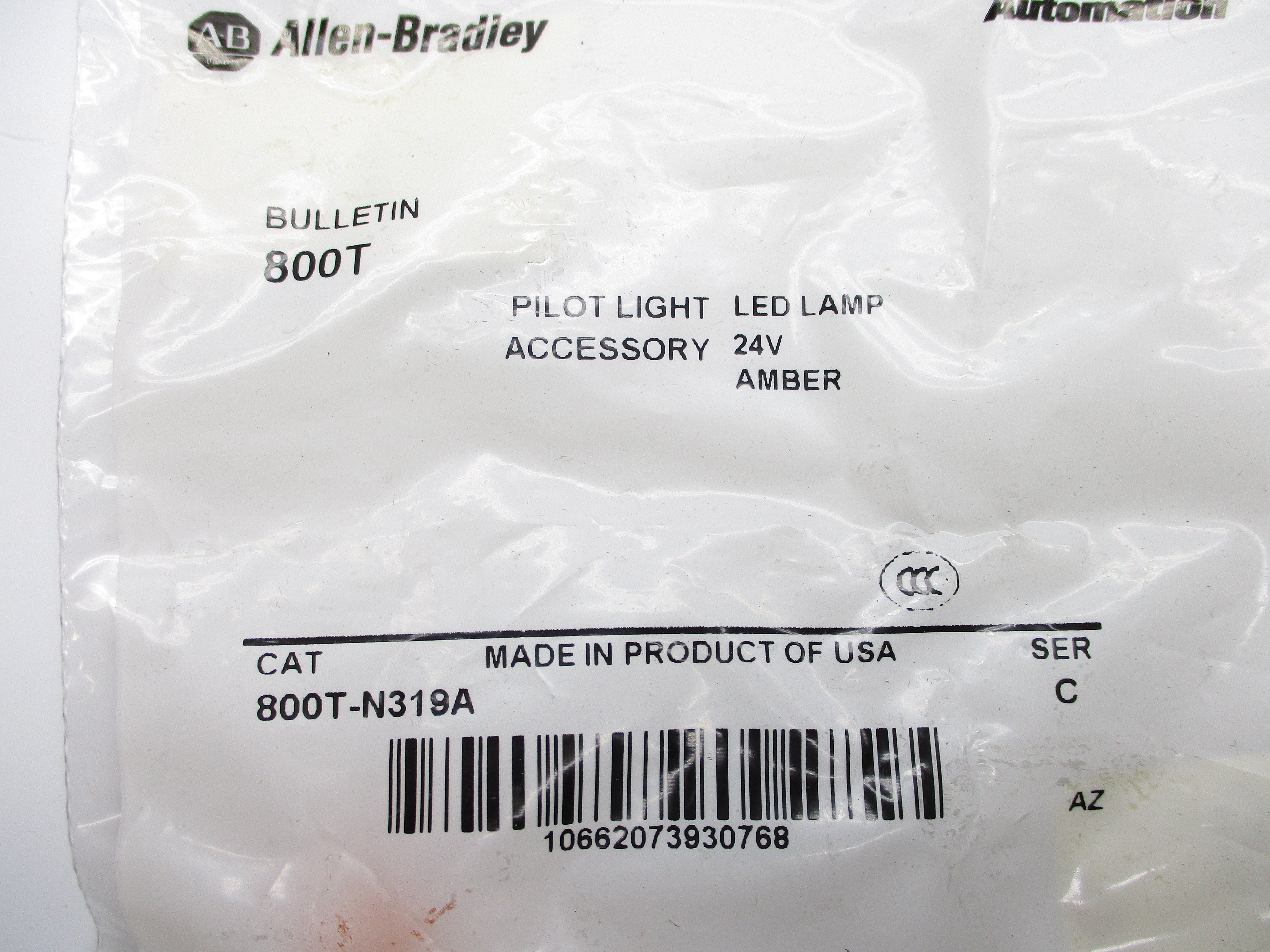 ALLEN BRADLEY 800T-N319A SER. C 24V NSMP