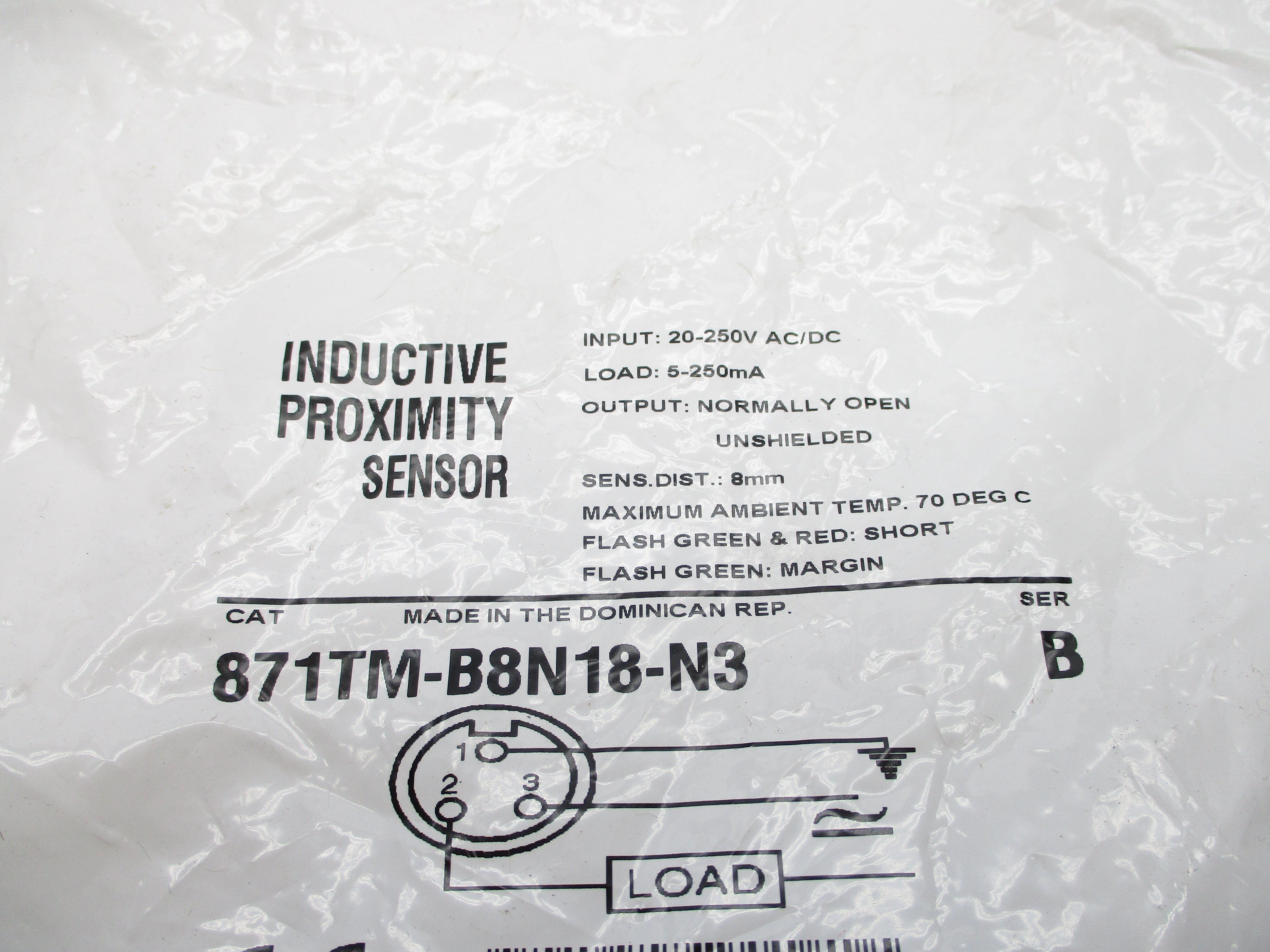 ALLEN BRADLEY 871TM-B8N18-N3 SER. B 20-250VAC/DC NSMP