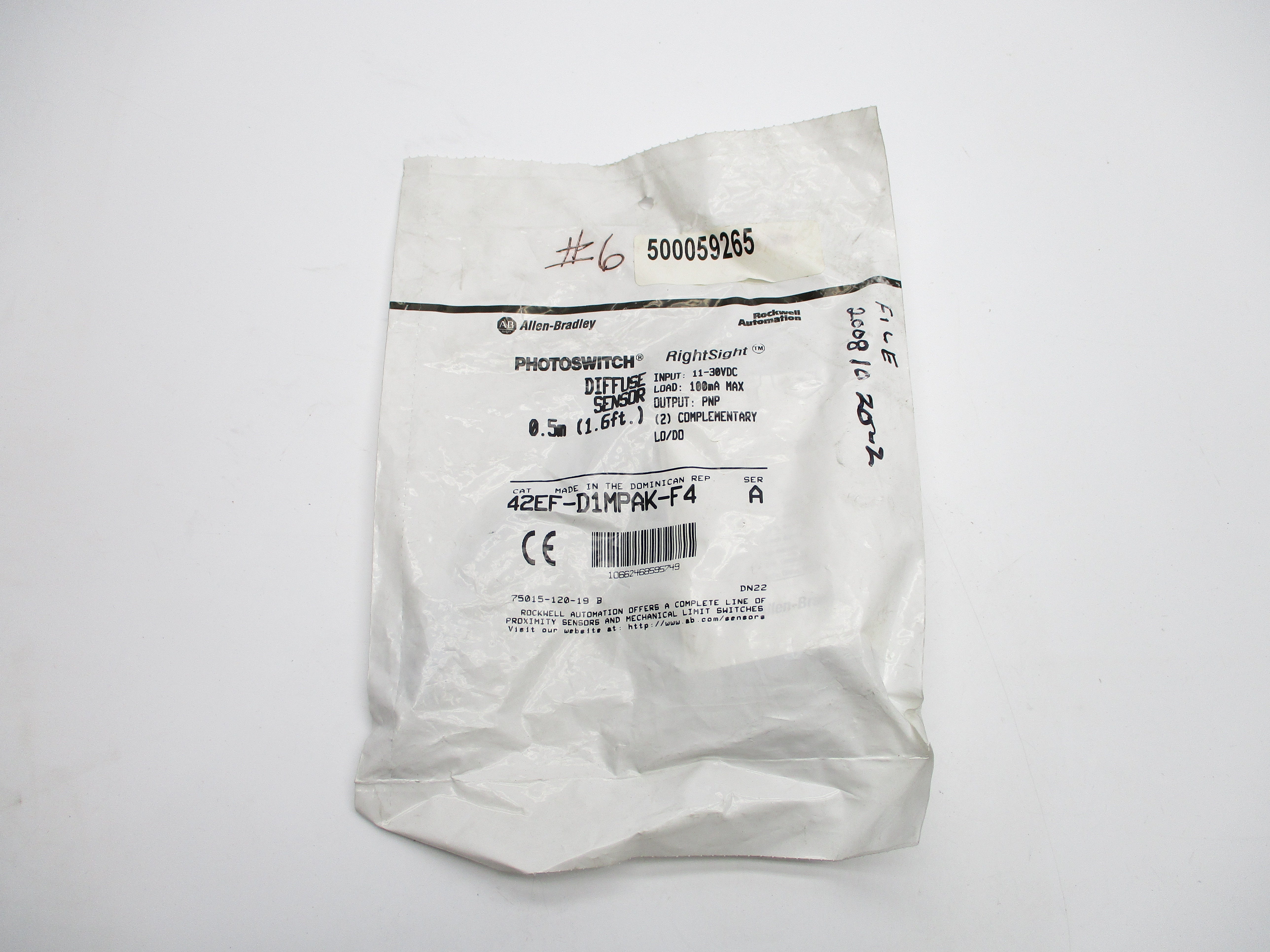 ALLEN BRADLEY 42EF-D1MPAK-F4 SER. A 11-30VDC NSMP