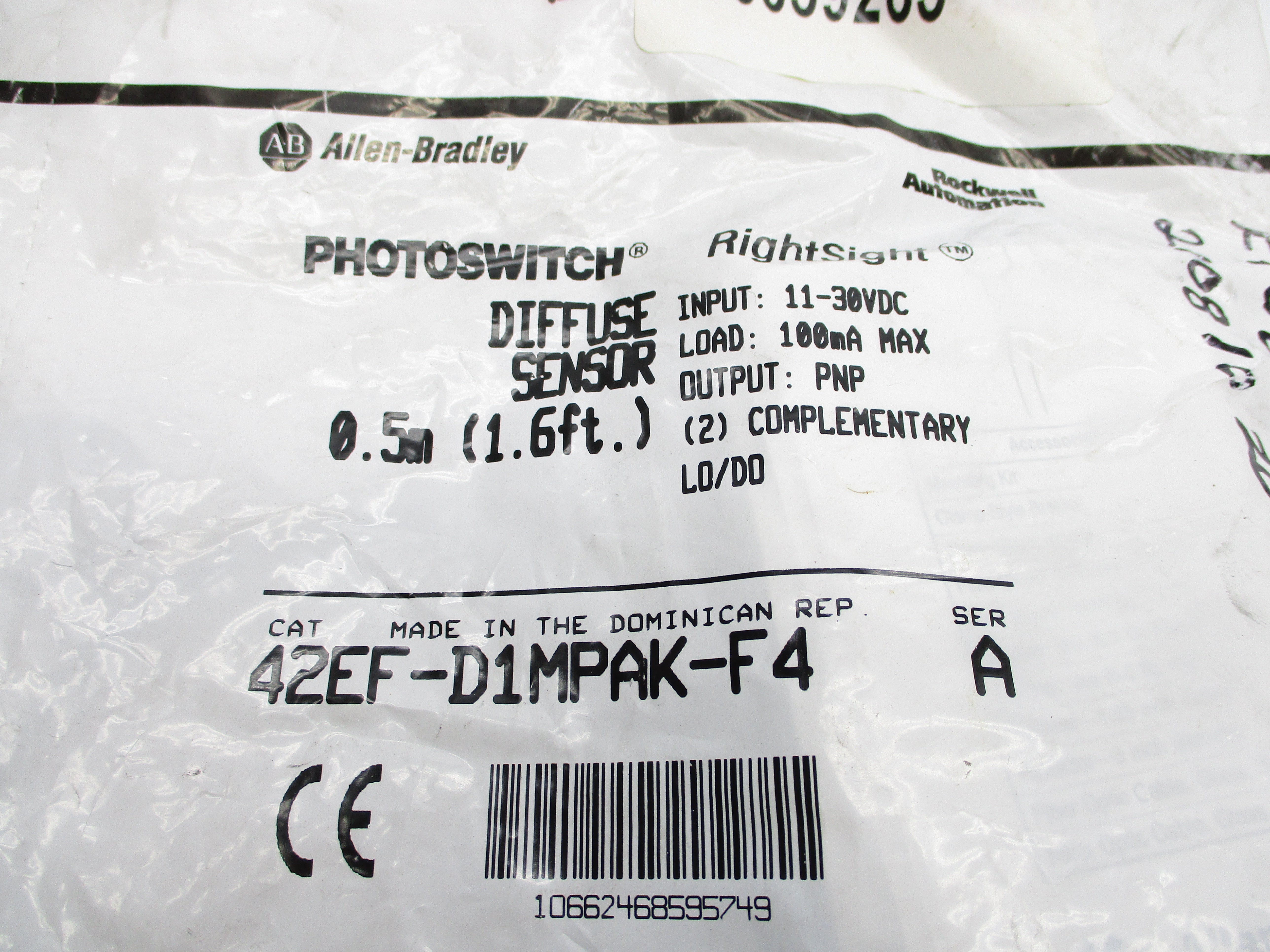 ALLEN BRADLEY 42EF-D1MPAK-F4 SER. A 11-30VDC NSMP