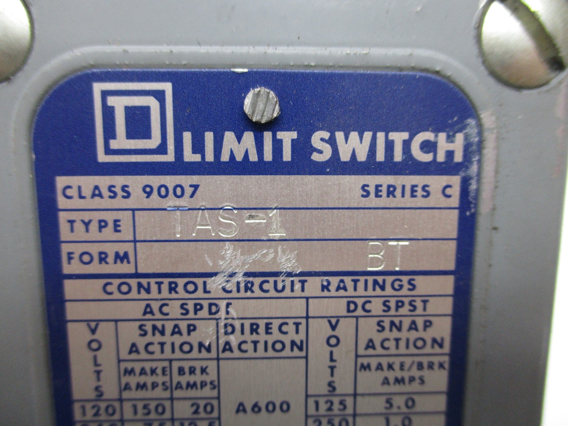 SQUARE D 9007TAS1 SER. C UNMP